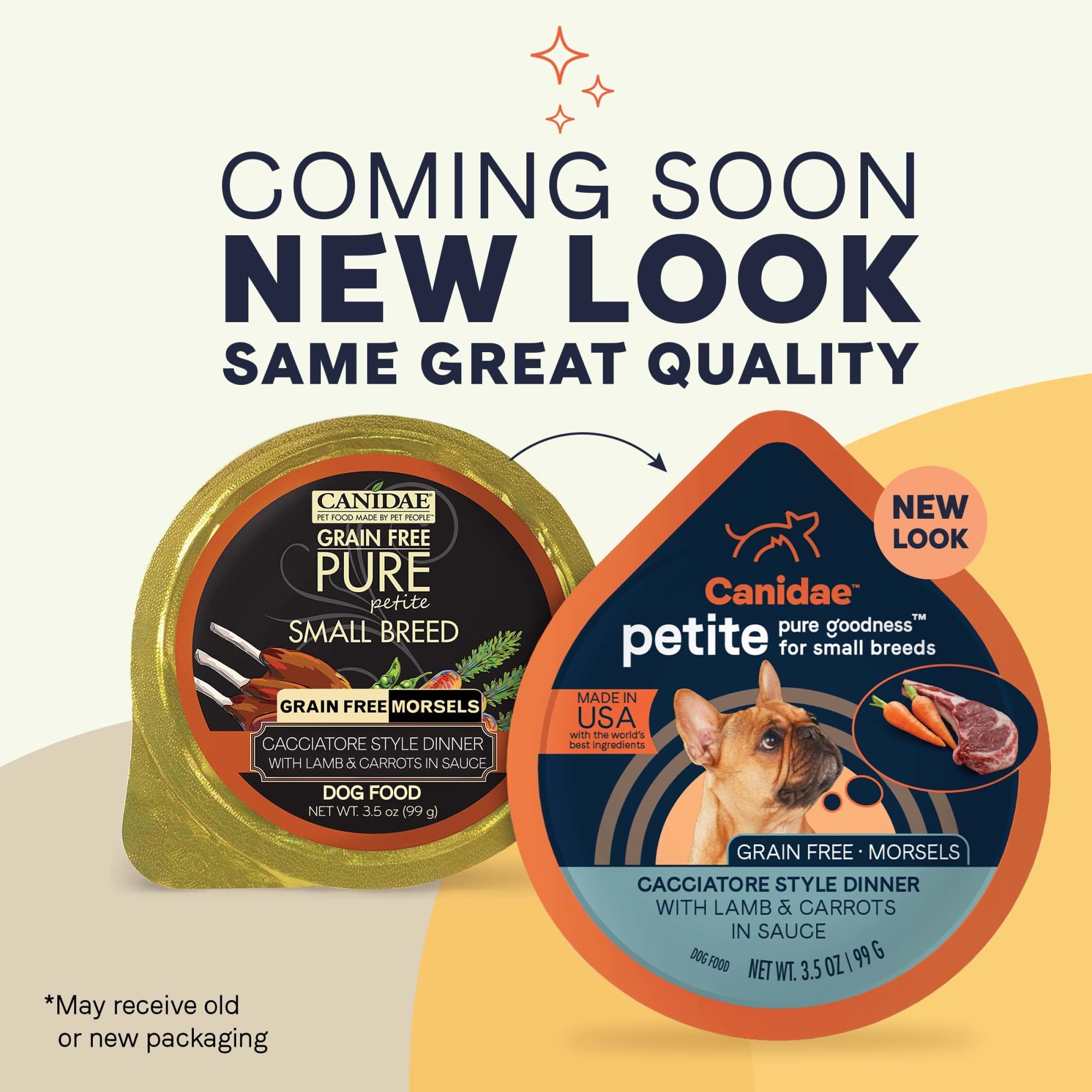 Canidae PURE Petite Limited Ingredient Premium Small Breed Wet Dog Food, Lamb and Carrot Morsels in Sauce, 3.5 Ounce (Pack of 12