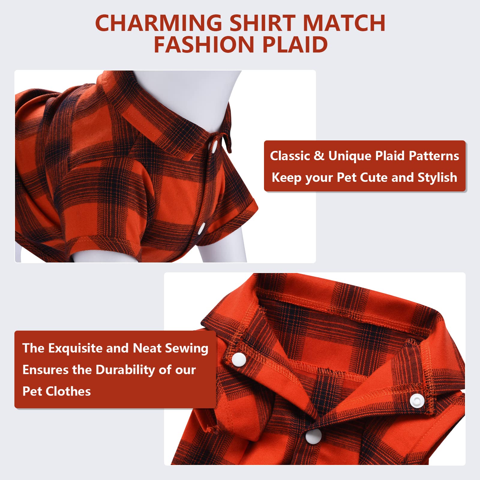 Koneseve Dog Shirt Plaid Dog Clothes For Medium Large Dogs Boy Girl Soft Pet T-Shirts Breathable Outfit Adorable Costume Grid Clothing Birthday Thanksgiving Christmas Sweater Apparel ( Red#1; 5Xl )