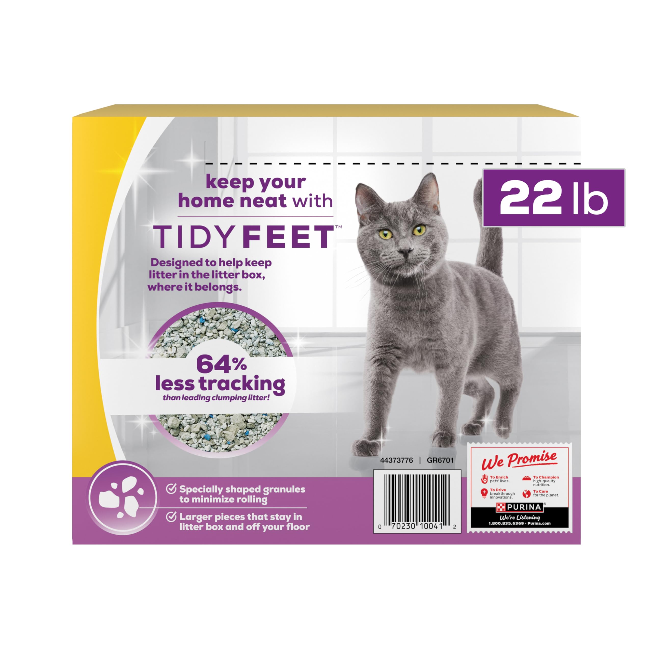Purina Tidy Cats Tidy Feet Clumping Low Tracking Cat Litter With Odor Control - Clean Linen Scent - 22 lb. Box