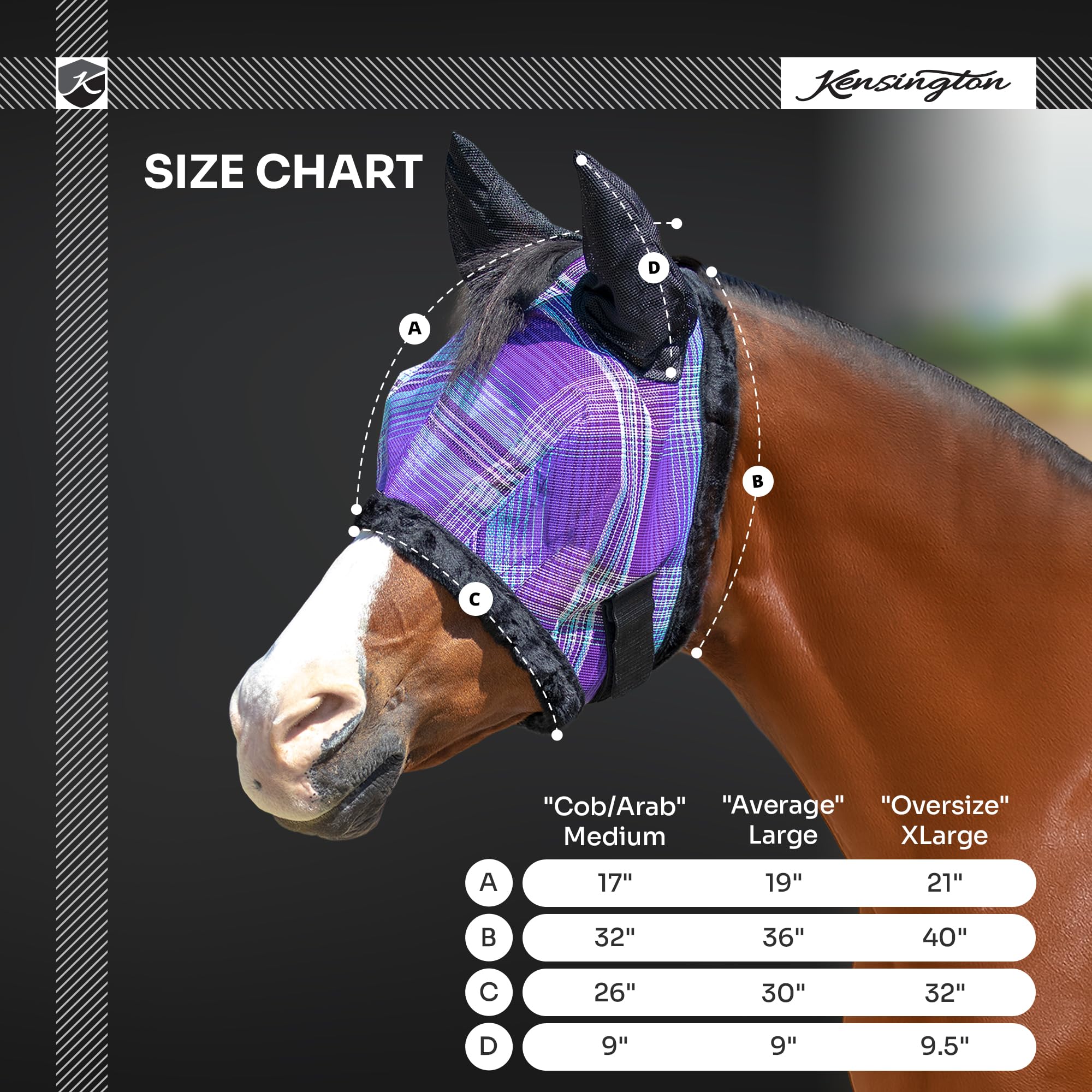 Fly Mask with Soft Ears w/Fleece Desert-Sand/XLarge - Large Horse (1200-1500lbs)