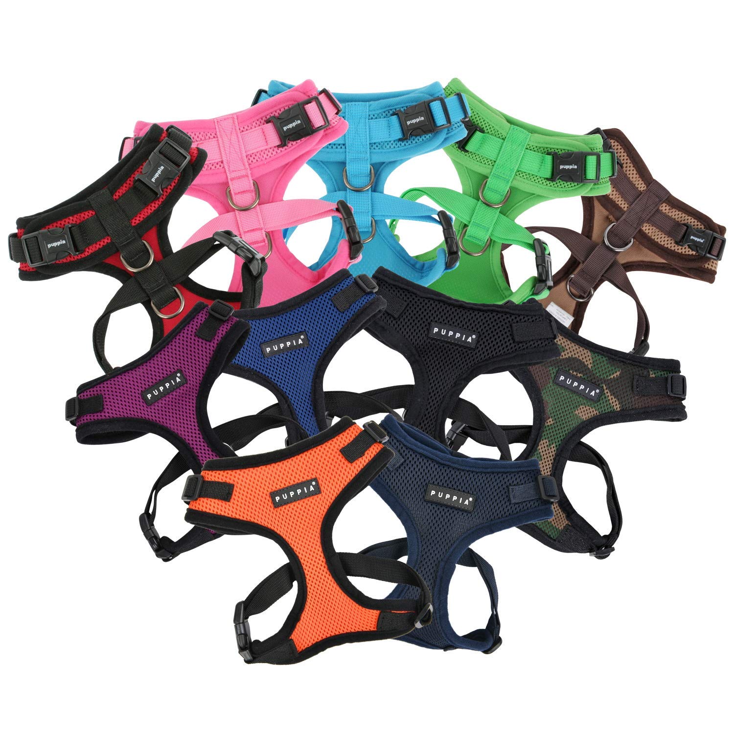 Puppia Authentic Puppia Ritefit Harness With Adjustable Neck, Camo, Small
