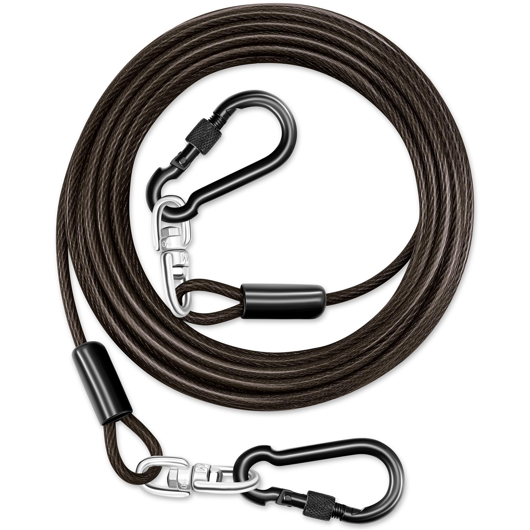 Heavy Duty Dog Tie Out Cable For Outside,10Ft Dog Runner Cable With Swivel Hook Up To 300Lbs,Small-Large Dogs Leash&Chains For Y