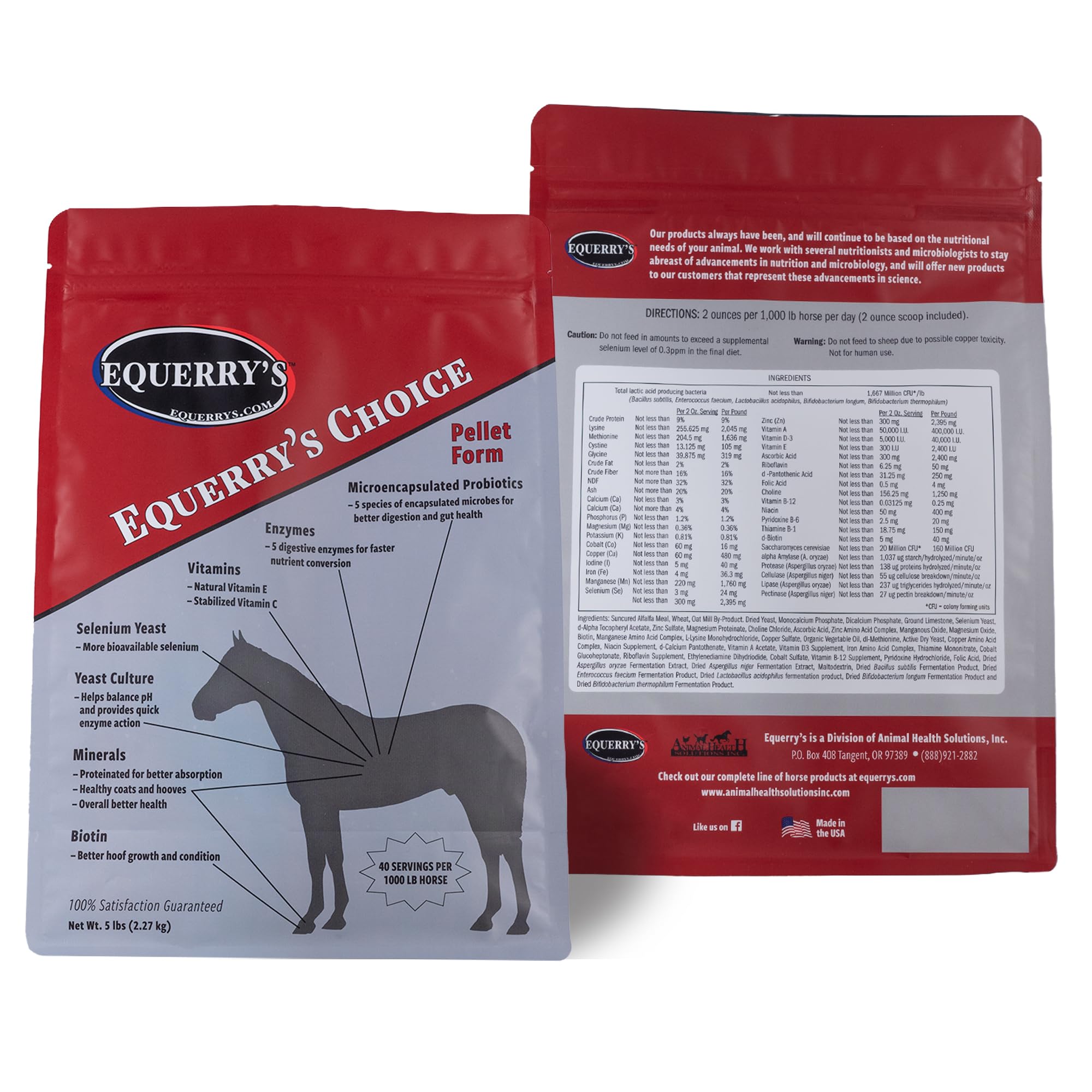 Equerrys Choice Horse Pellets - Complete Nutritional Supplement | Digestive Enzymes | Chelated Vitamins and Minerals | Horse Su