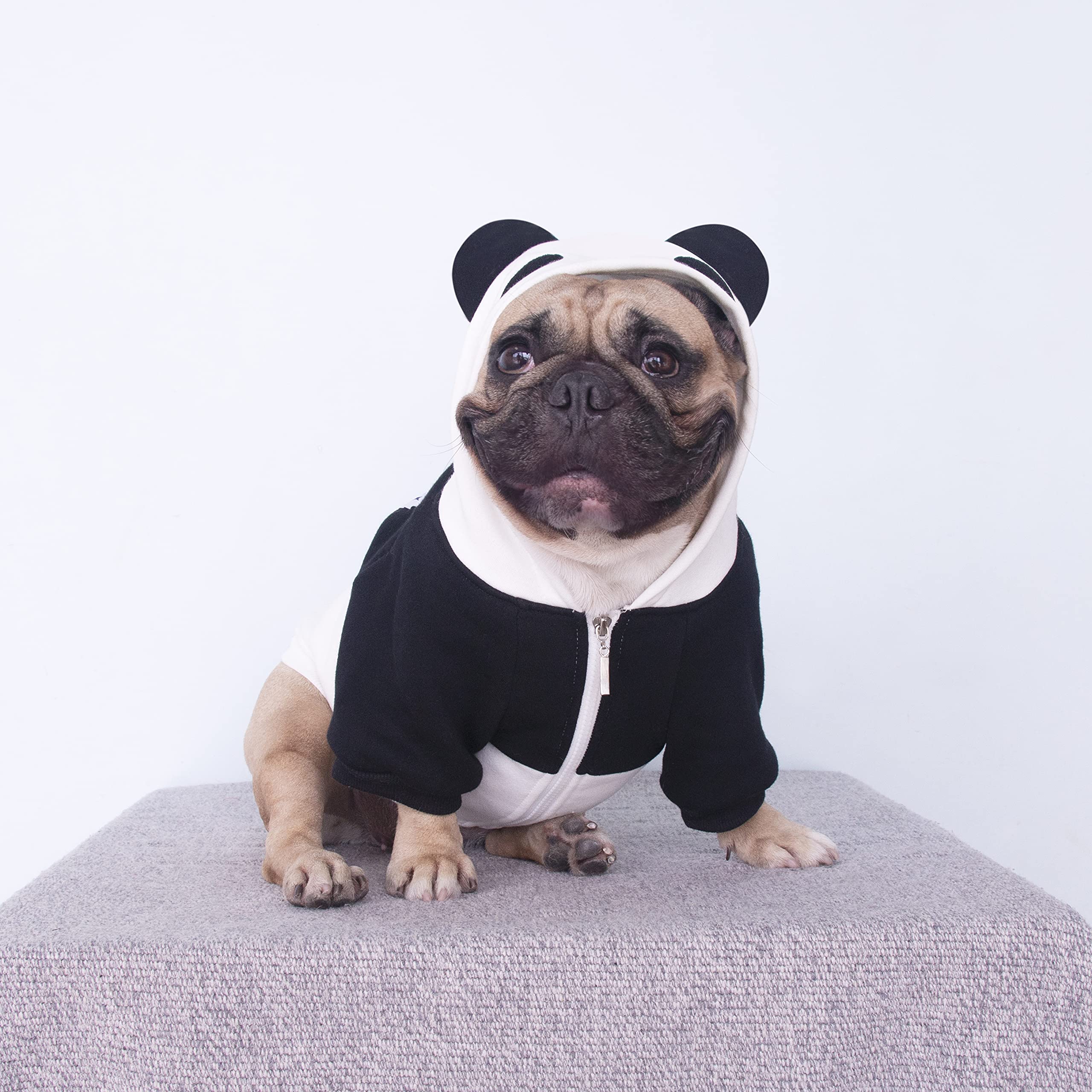 iChoue Panda Christmas Halloween Dog Costumes, Cute Animal Hoodies, Warm Pet Clothes for Medium Dogs French English Bulldog Pug