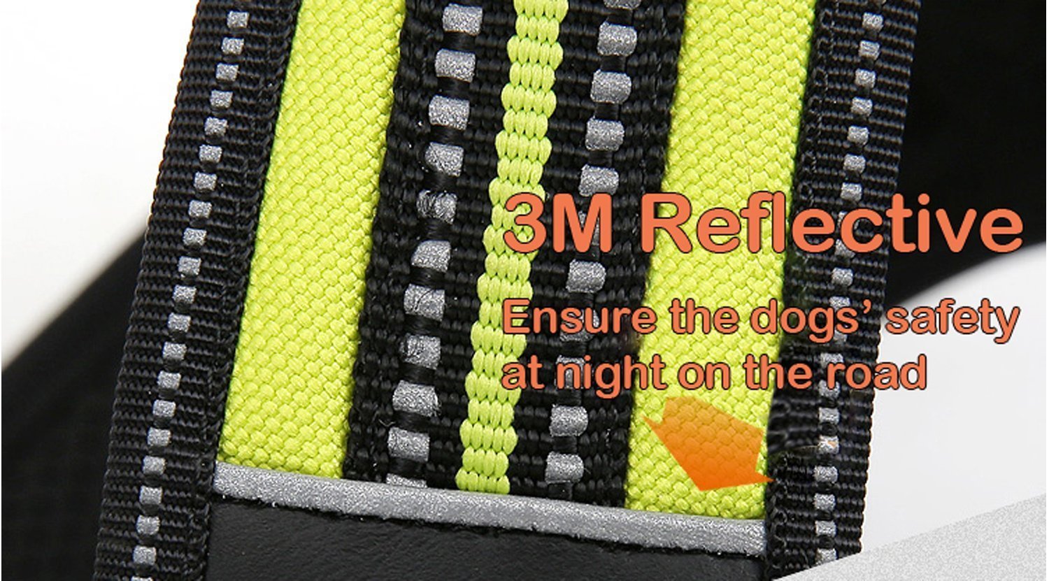 Sgoda Reflective Dog Harness, Dog Vest Harness, No Pull Pet Harness With Handle, Small, Orange