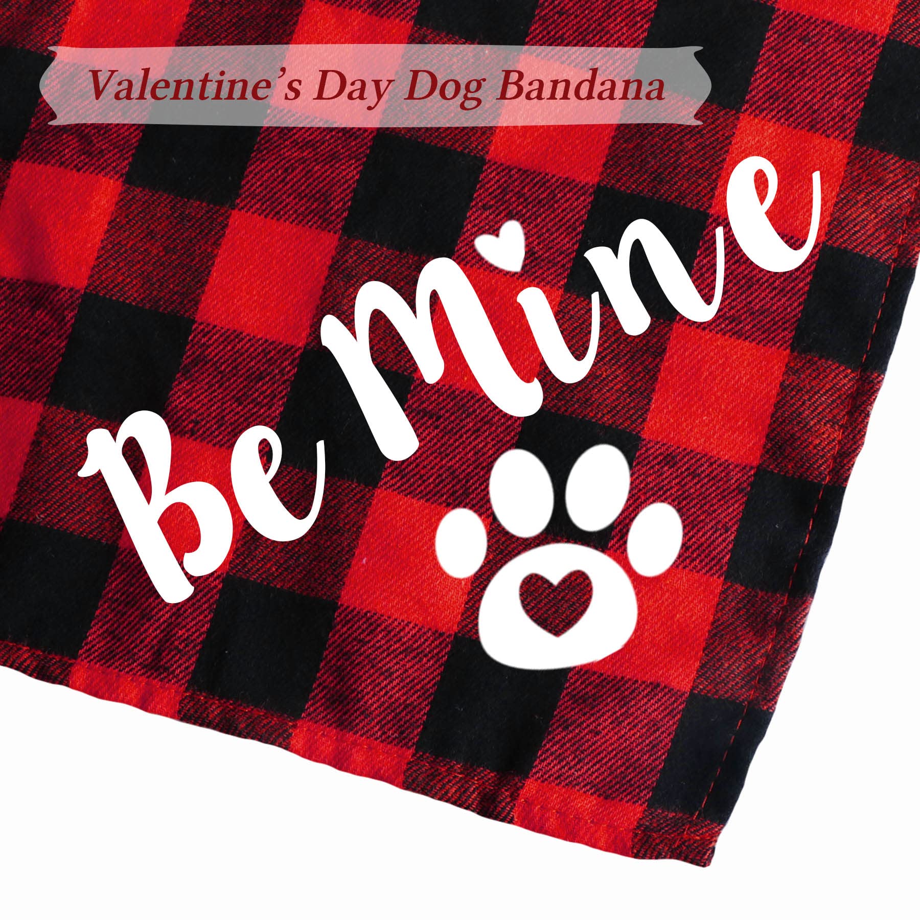Stmk 4 Pack Valentine'S Day Dog Bandanas, Valentine'S Day Plaid Dog Puppy Bandana For Dog Puppy Valentine'S Day Wedding Holiday Party Decorations (Valentine'S Day)