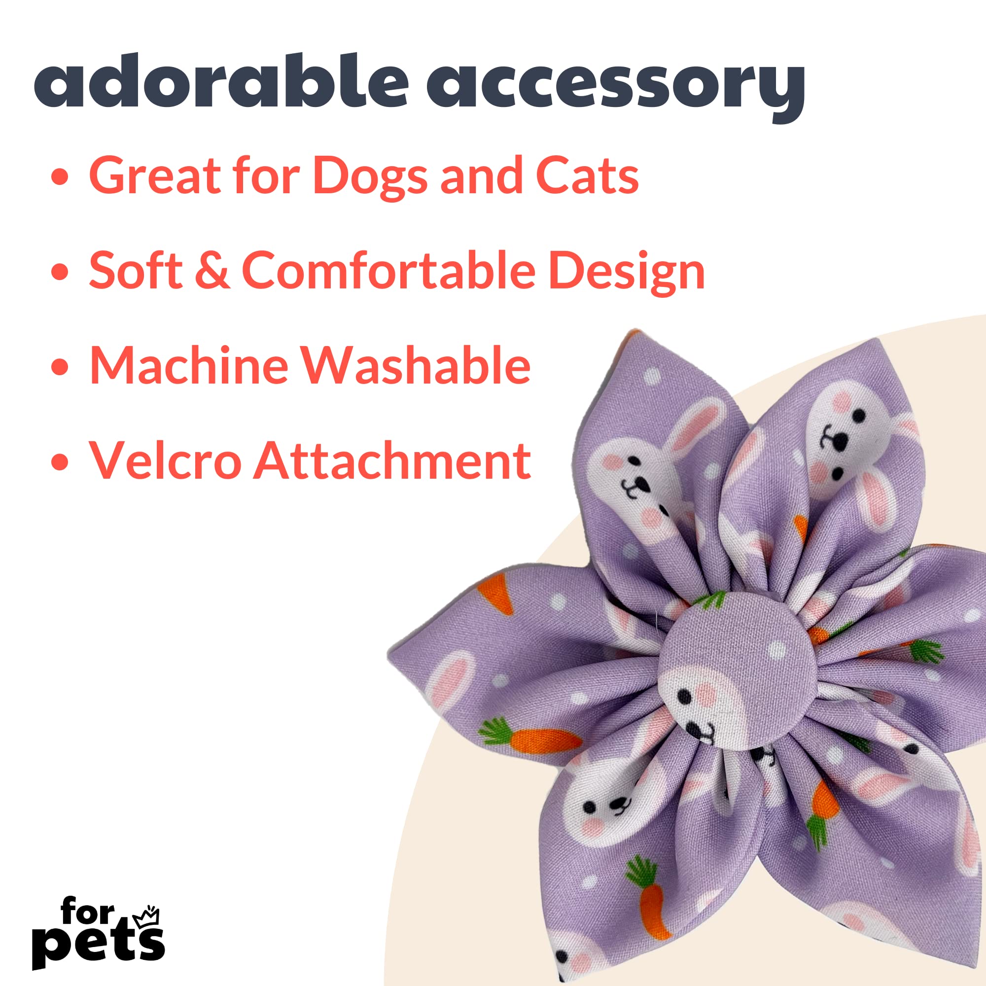 Huxley & Kent Pet Pinwheel - Funny Bunny (Large) - Easter/Spring Collar Accessory For Dogs/Cats - Bow Collar Attachment - Cute,