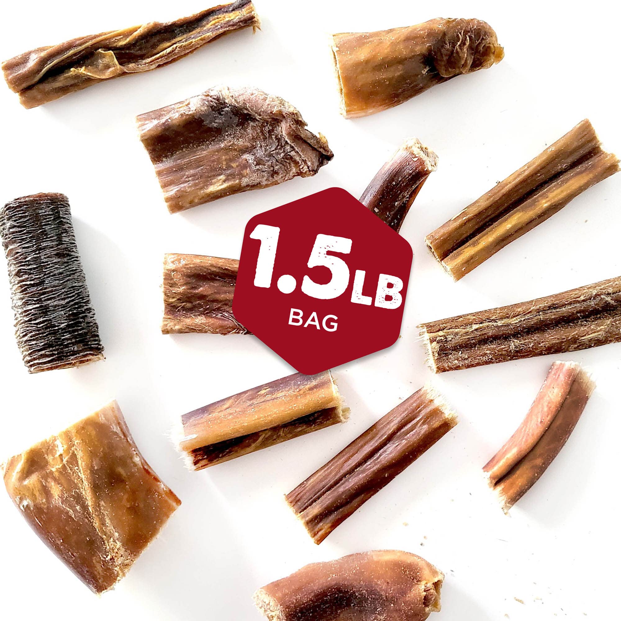 Best Bully Sticks Gullet Jerky Bites - 1.5 lb (Pack of 1) - Natural Rawhide-Free, Crunchy Training Treat