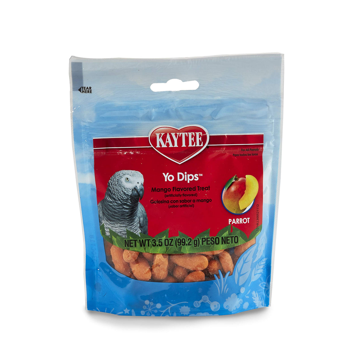 Kaytee Yo Dips Mango Flavored Yogurt Dipped Treat For Pet Parrots, 3.5 Oz