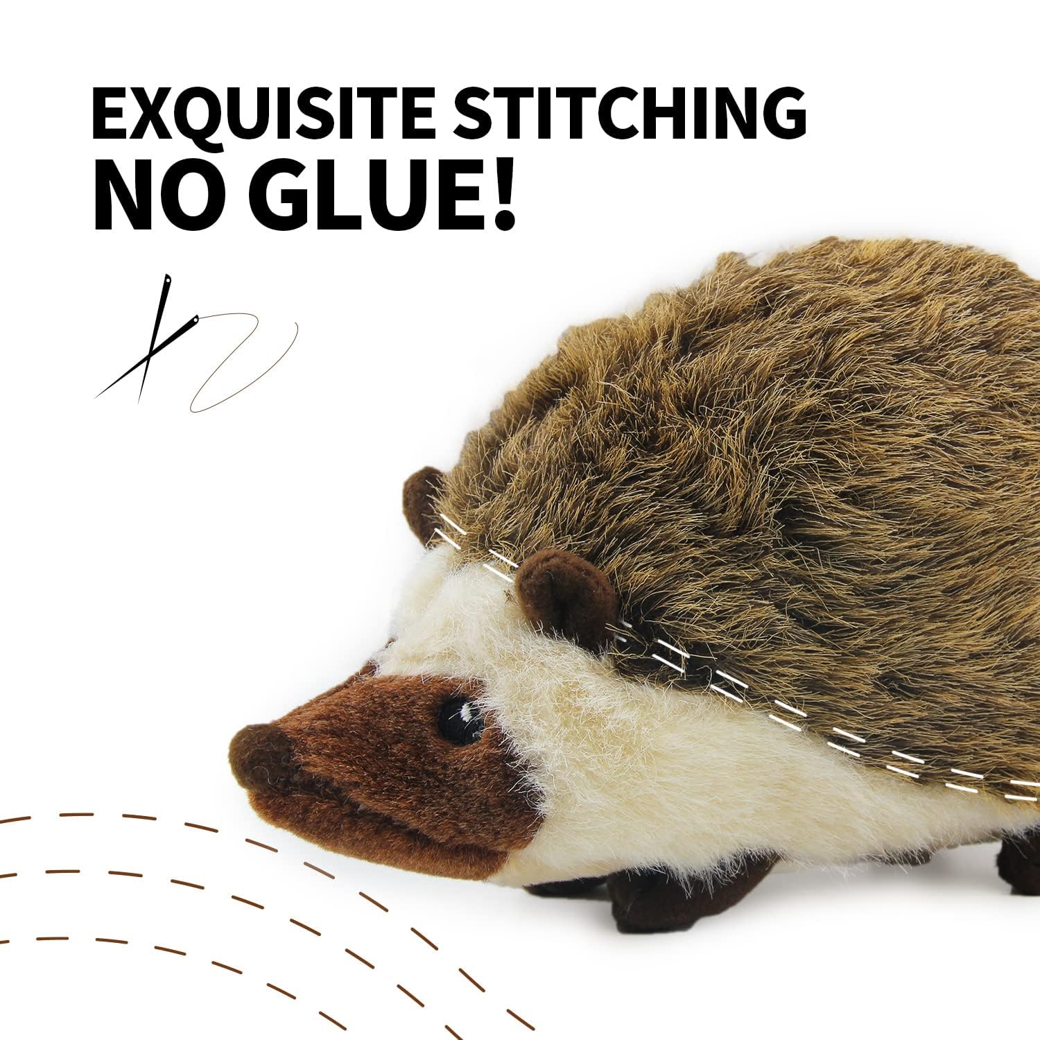 ALL FOR PAWS Dog Toys Squeaky Hedgehog, Stuffed Animal Pet Plush Toys Squeak Toy for Dogs Large