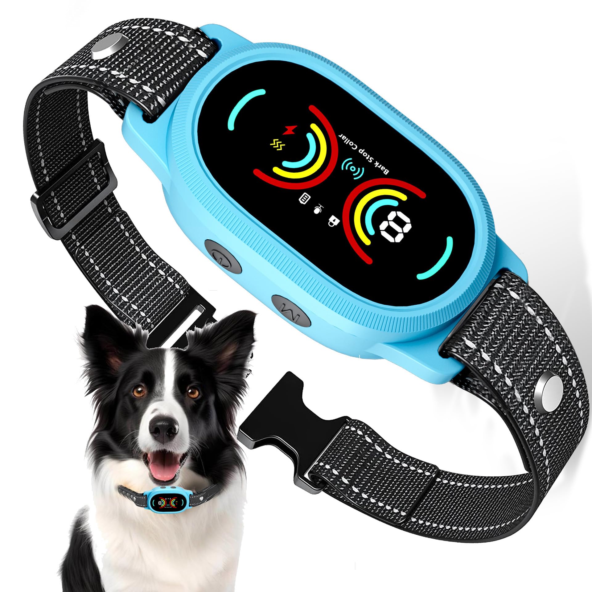 Smoothway Dog Bark Collar, Rechargeable Bark Collar For Large Dog, Medium Dog And Small Dog, Ip67 Waterproof Anti Barking Collar