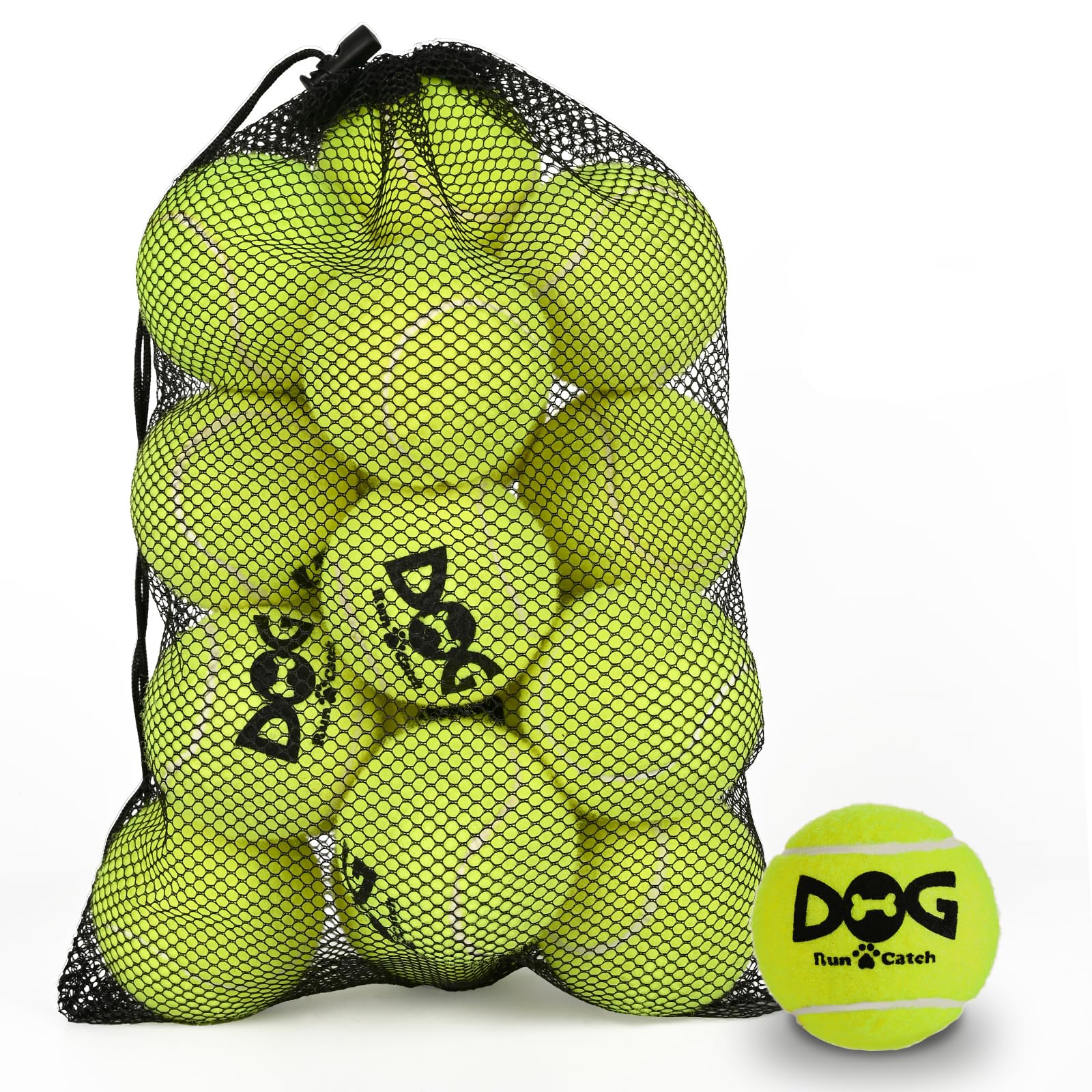 INSUM Squeaky Dog Balls - Squeaky Tennis Balls for Dogs, Yellow | Medium - 2.5, 20Pack