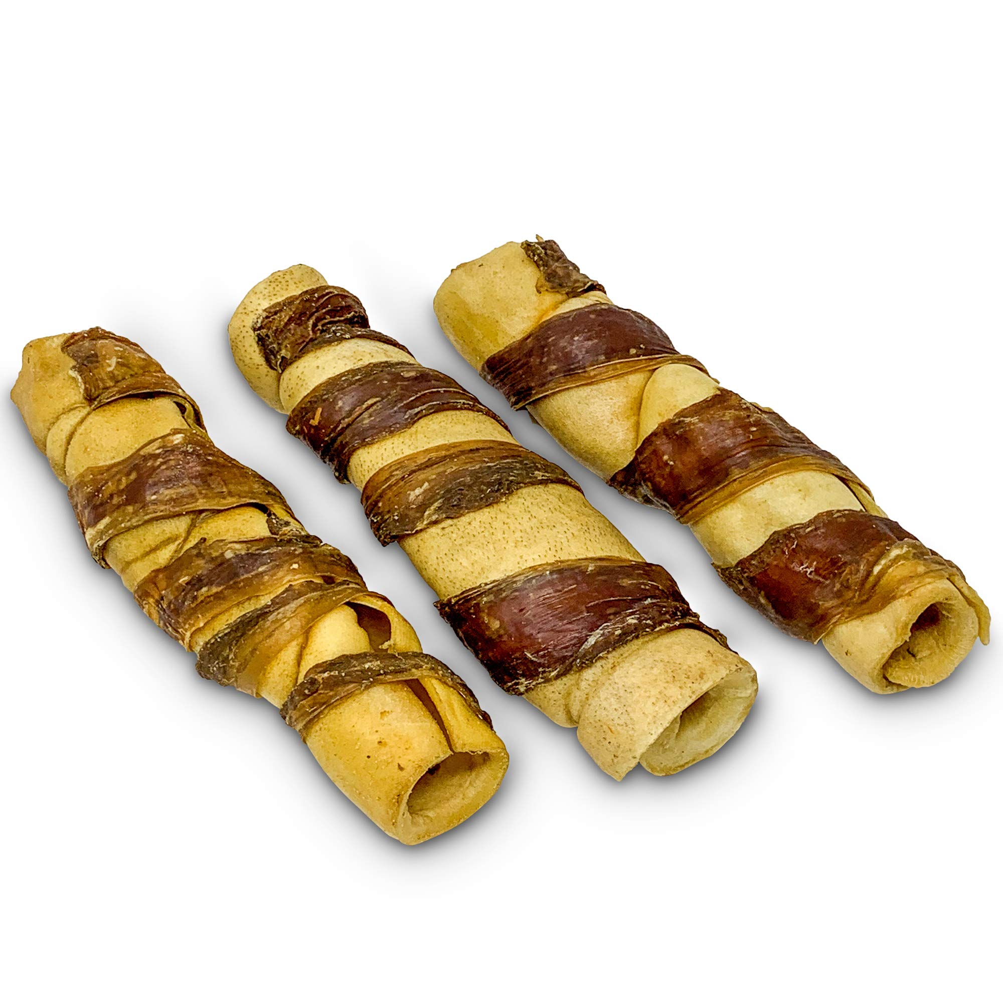 Wild Eats Water Buffalo Retriever 9 Inch Cheek Roll Dog Chews - 3 Pack (Healthy Alternative for Beef Rawhide for Dogs, Natural D
