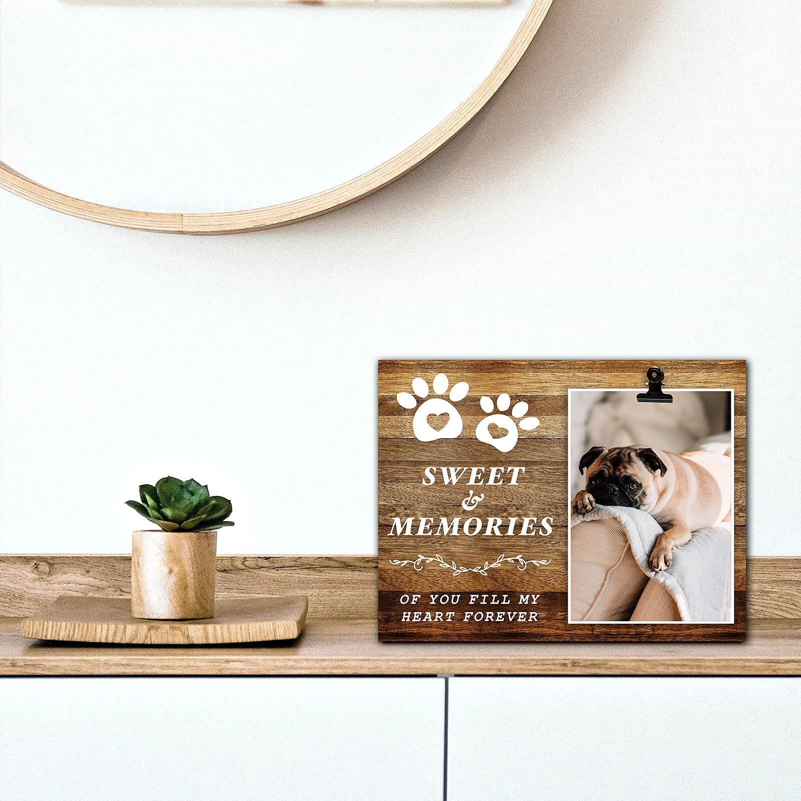 Kingnow Pet Memorial Picture Frame Loss Of Dog Gifts 4X6 Inch Dog Picture Frame