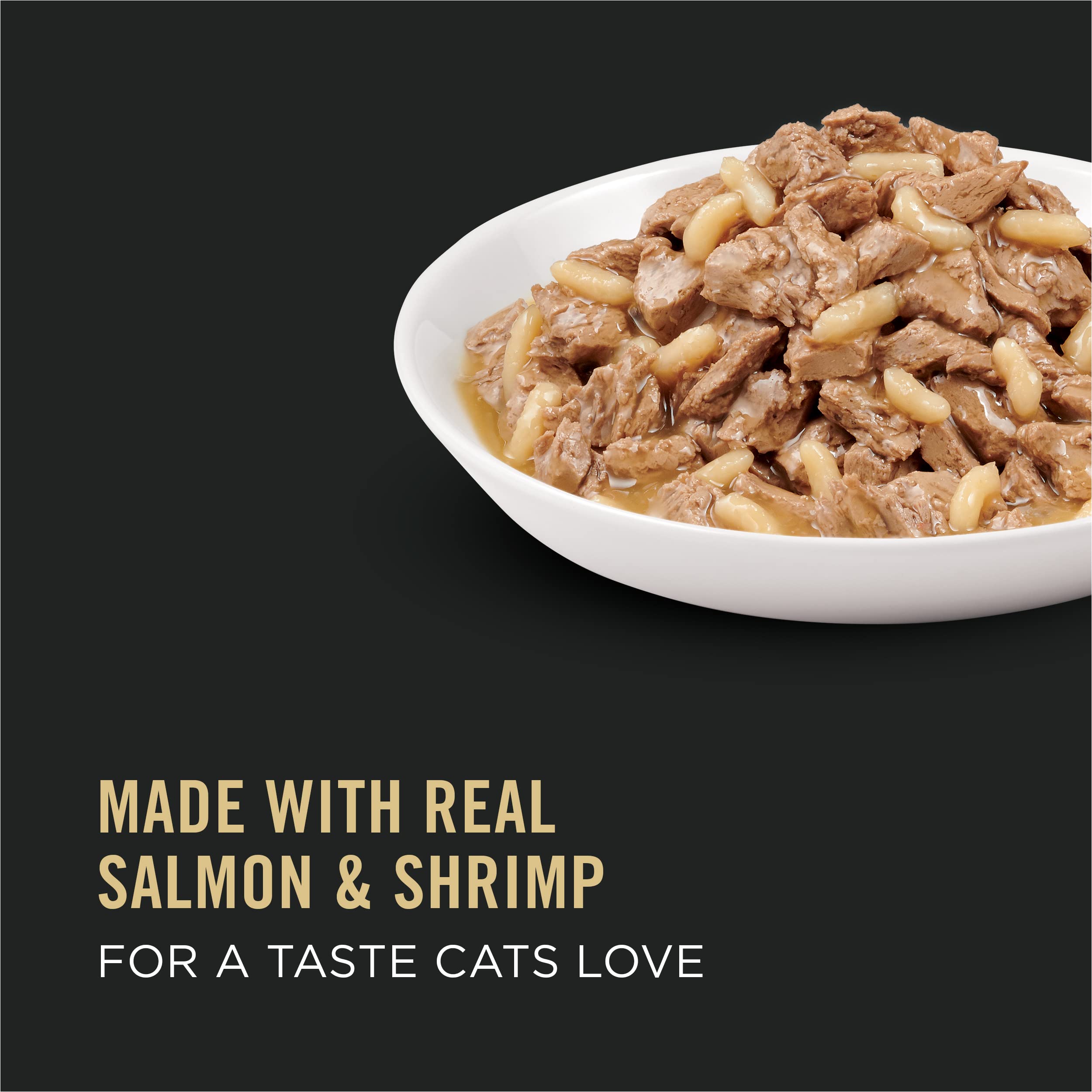 Purina Pro Plan Pate, Gravy Wet Cat Food, COMPLETE ESSENTIALS Salmon, Shrimp & Rice Entree in Sauce - (Pack of 24) 3 oz. Pull-To