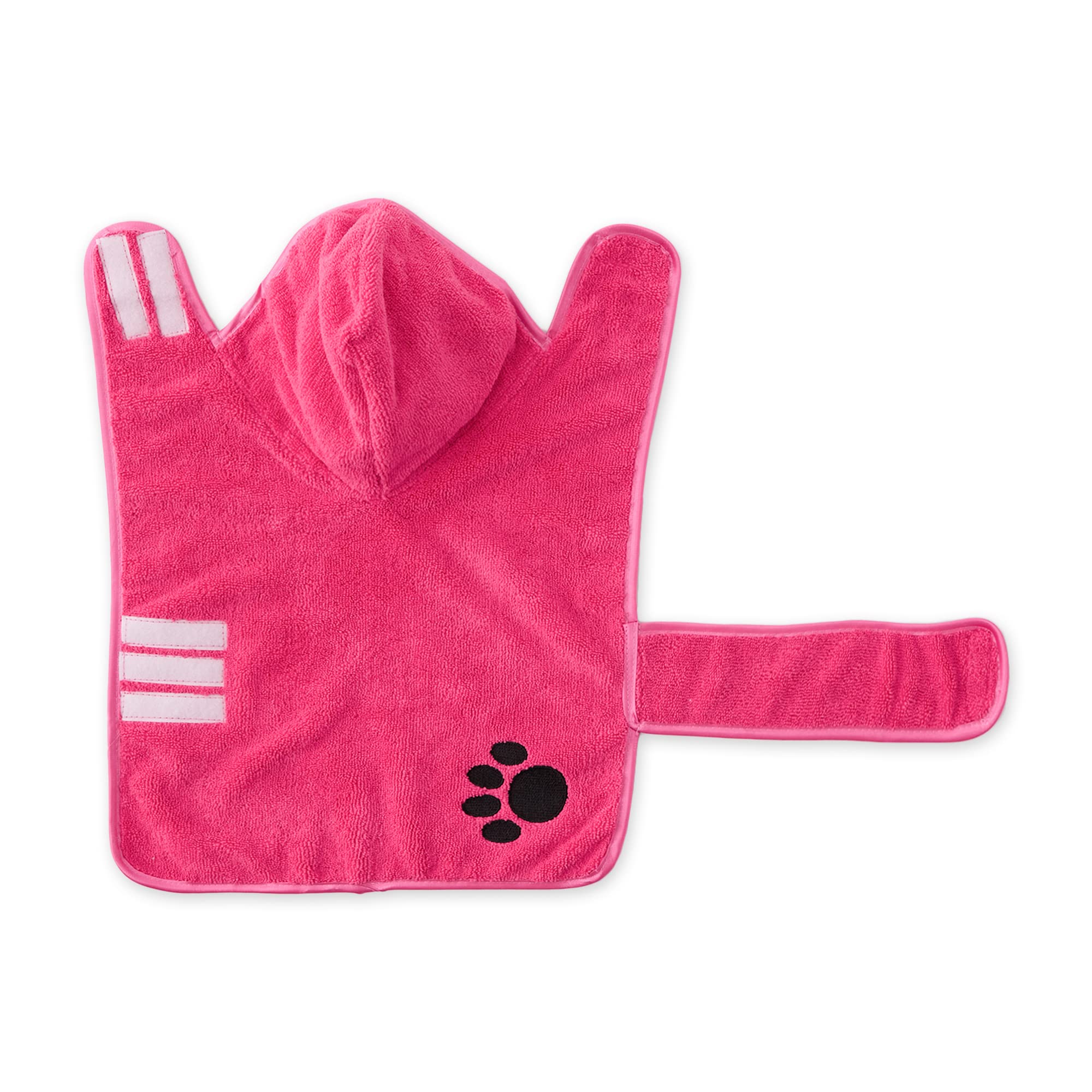 RASPBERRY SORBET - EMBROIDERED PAW SMALL PET ROBE