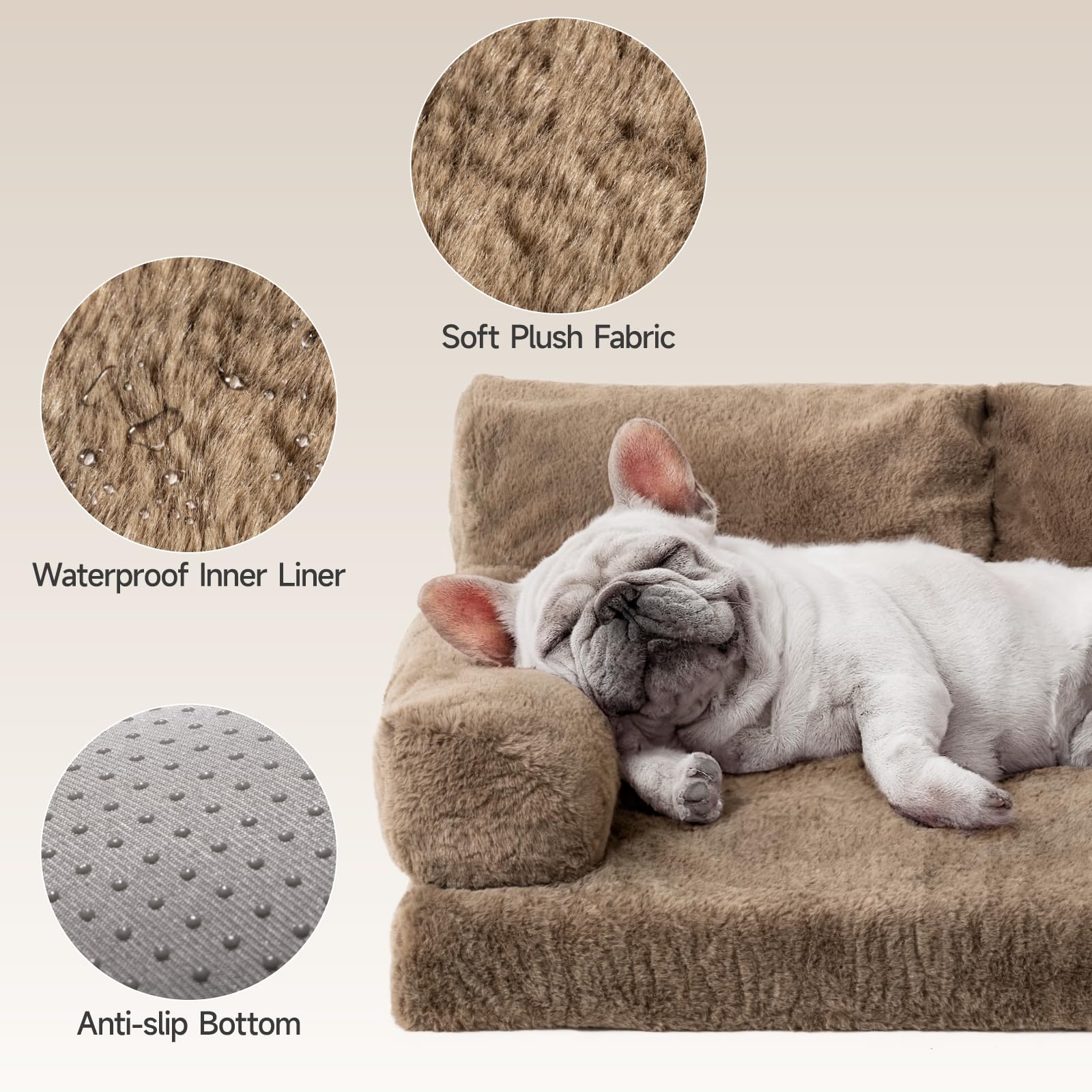 Mewoofun Orthopedic Dog Bed For Medium Dogs, Waterproof Dog Couch Dog Sofa, Supportive Foam Pet Bed With Removable Washable Cove