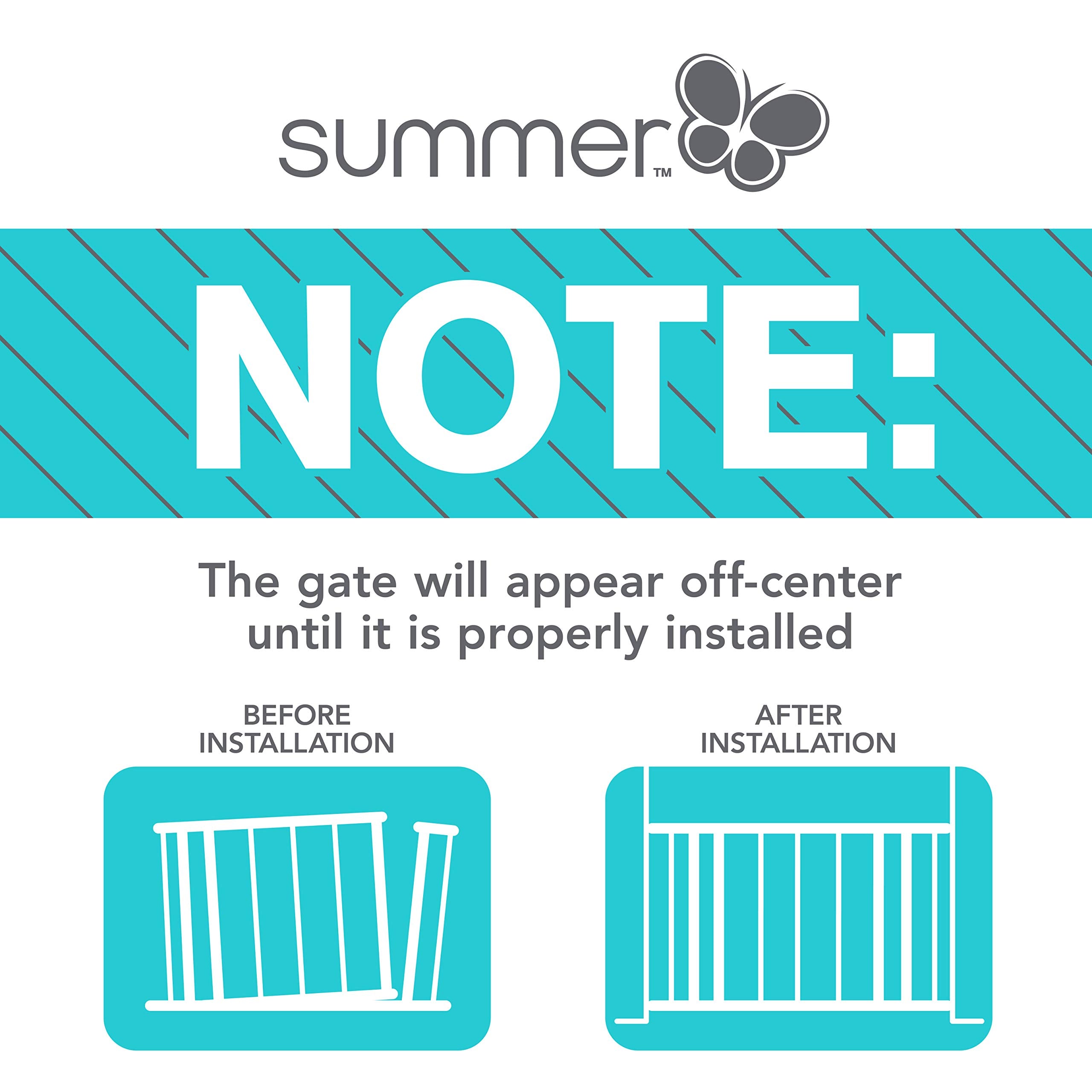 Summer Infant Secure Space Extra-Wide Pet And Baby Gate, 28.5' - 52' Wide, 30' Tall, Pressure Or Hardware Mounted, Install In-Between Rooms, Doorways And Stairways, Auto-Close & Hold-Open Door - Grey