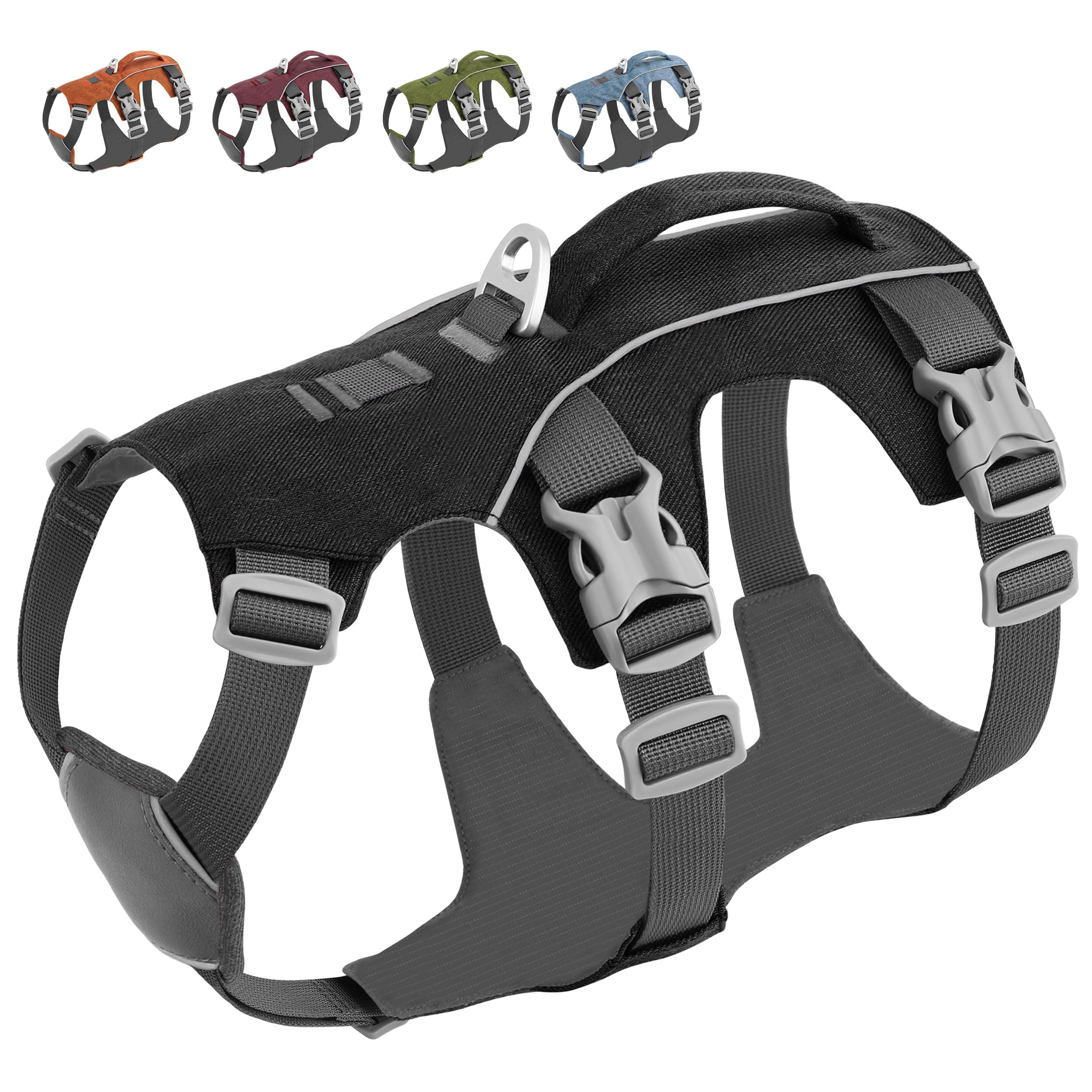 Akailea Dog Harness Medium Sized Dog Escape Proof Dog Harness With Handle, Reflective Dog Vest, Breathable Soft Full Body Pet Ha