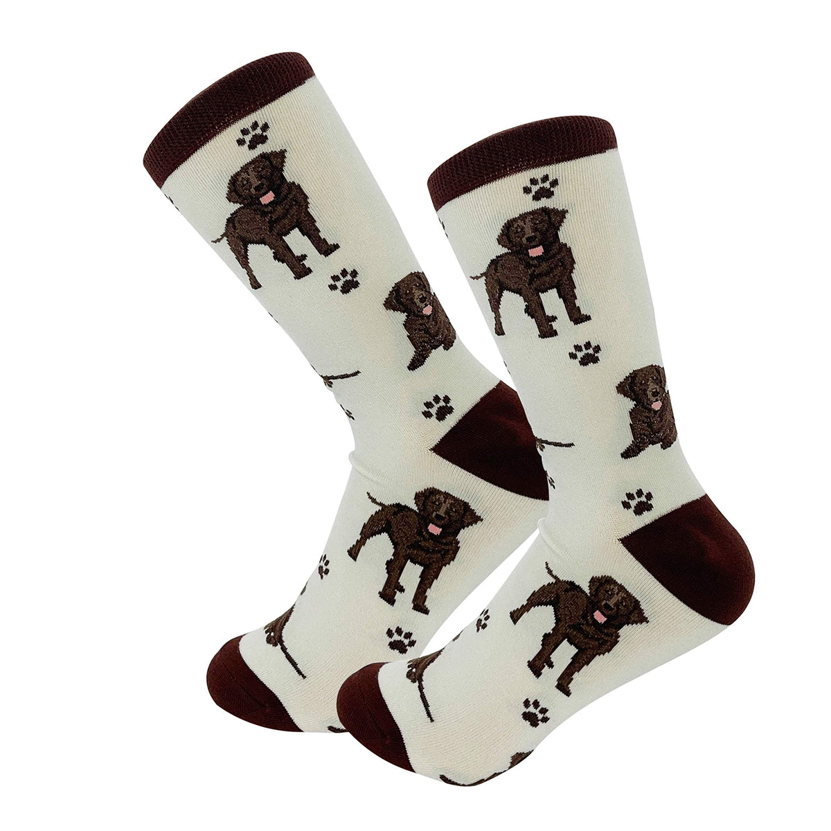 Pet Lover Socks - Fun - All Season - One Size Fits Most - For Women And Men - Dog Gifts (Chocolate Labrador)