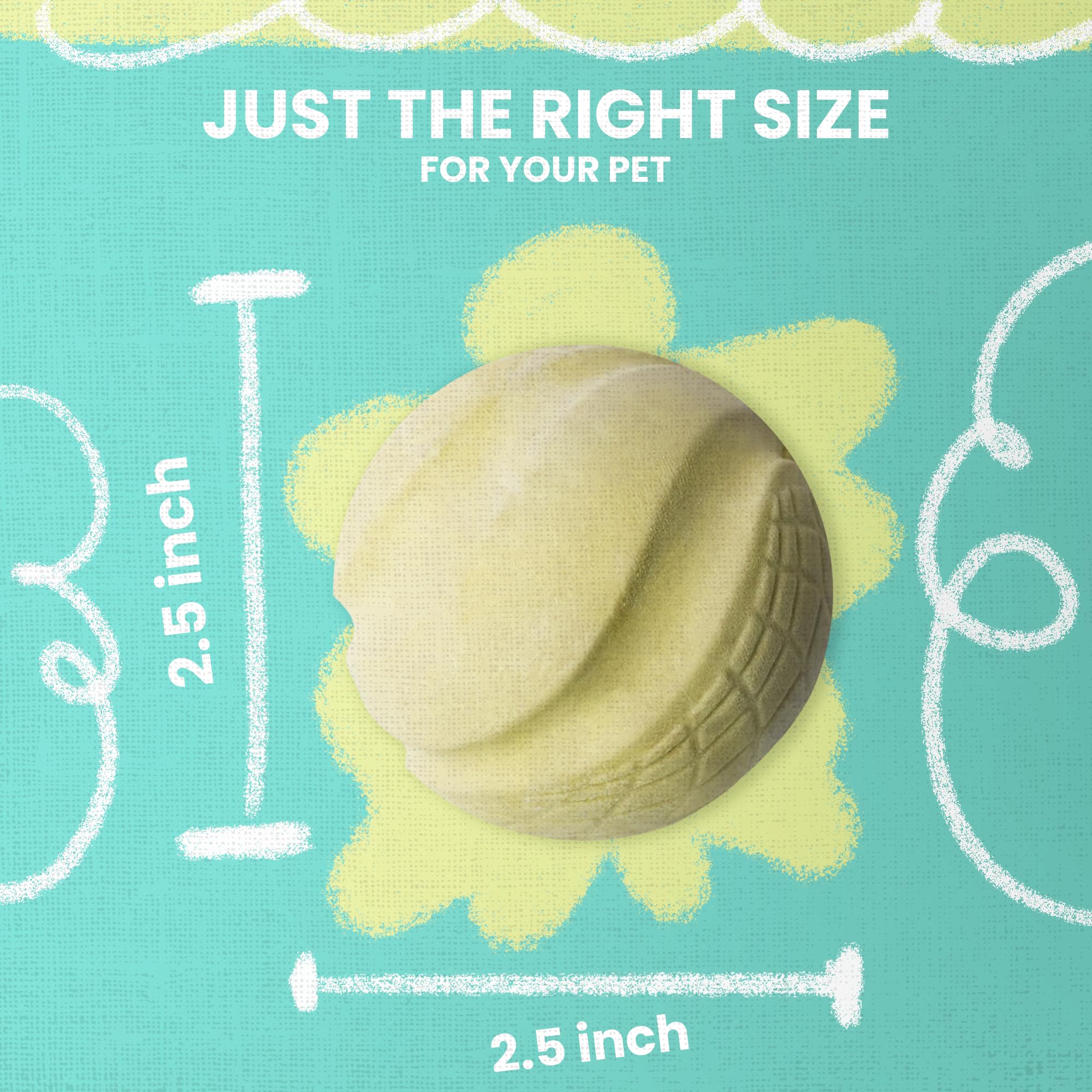 Snugarooz Sky Bounce Ball For Puppies – Yellow - 3 Inch Durable Rubber Ball - Ideal For Fetch And Playtime - Aids Dental Health - Eco Friendly