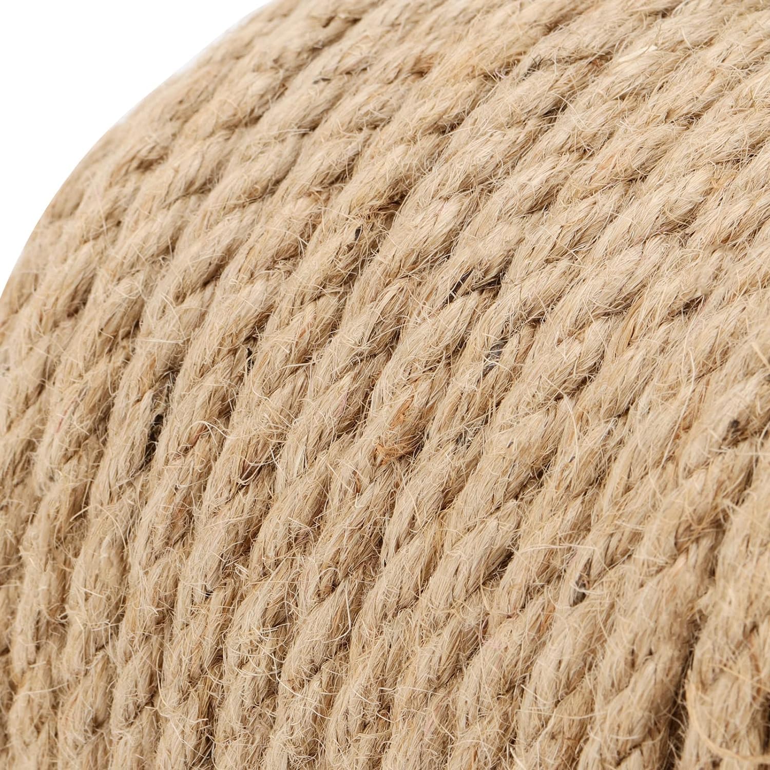 Sisal Rope For Cat Scratching Post Tree Tower Replacement For Repairing Recovering Or Diy Scratcher (Natur, 4Mm 100Ft)