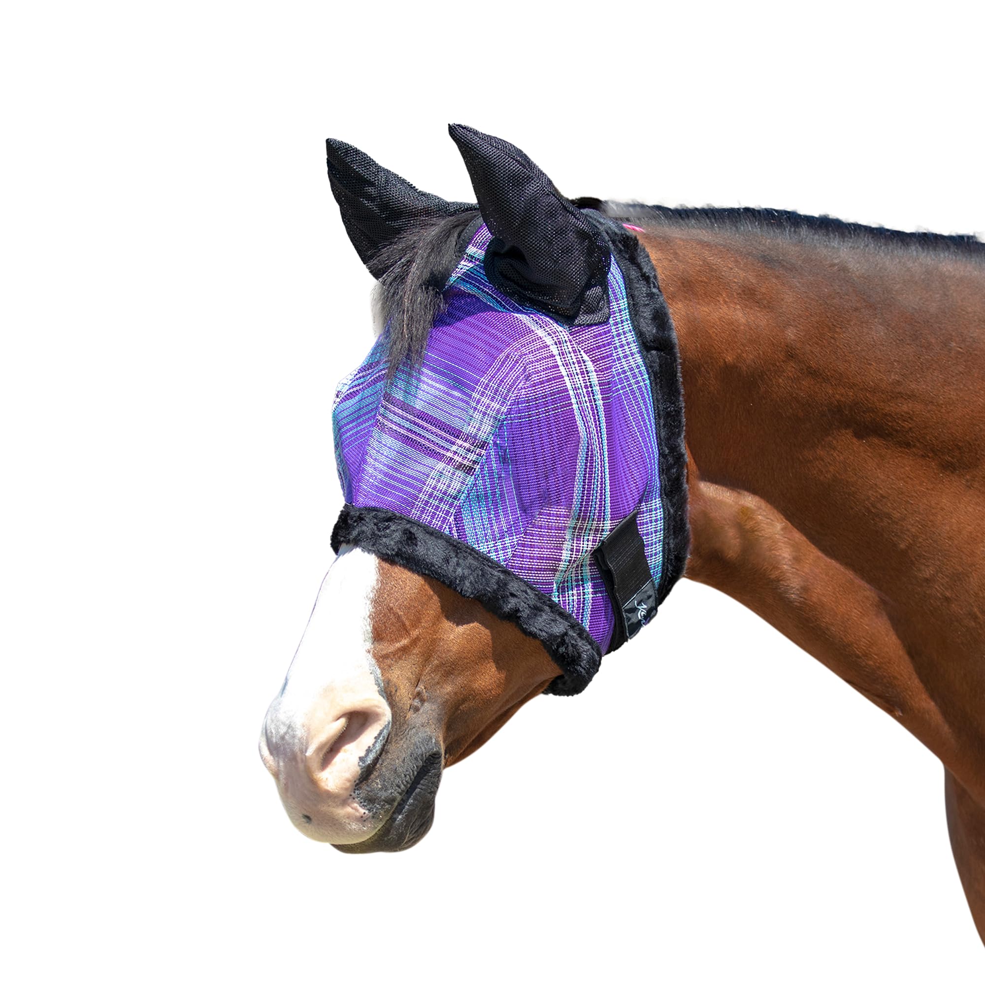 Kensington Signature Fly Mask w/Plush Fleece & Ears w/Forelock Hole Size: XL-Lrg.Horse Color: 2017 - Lavender Mint