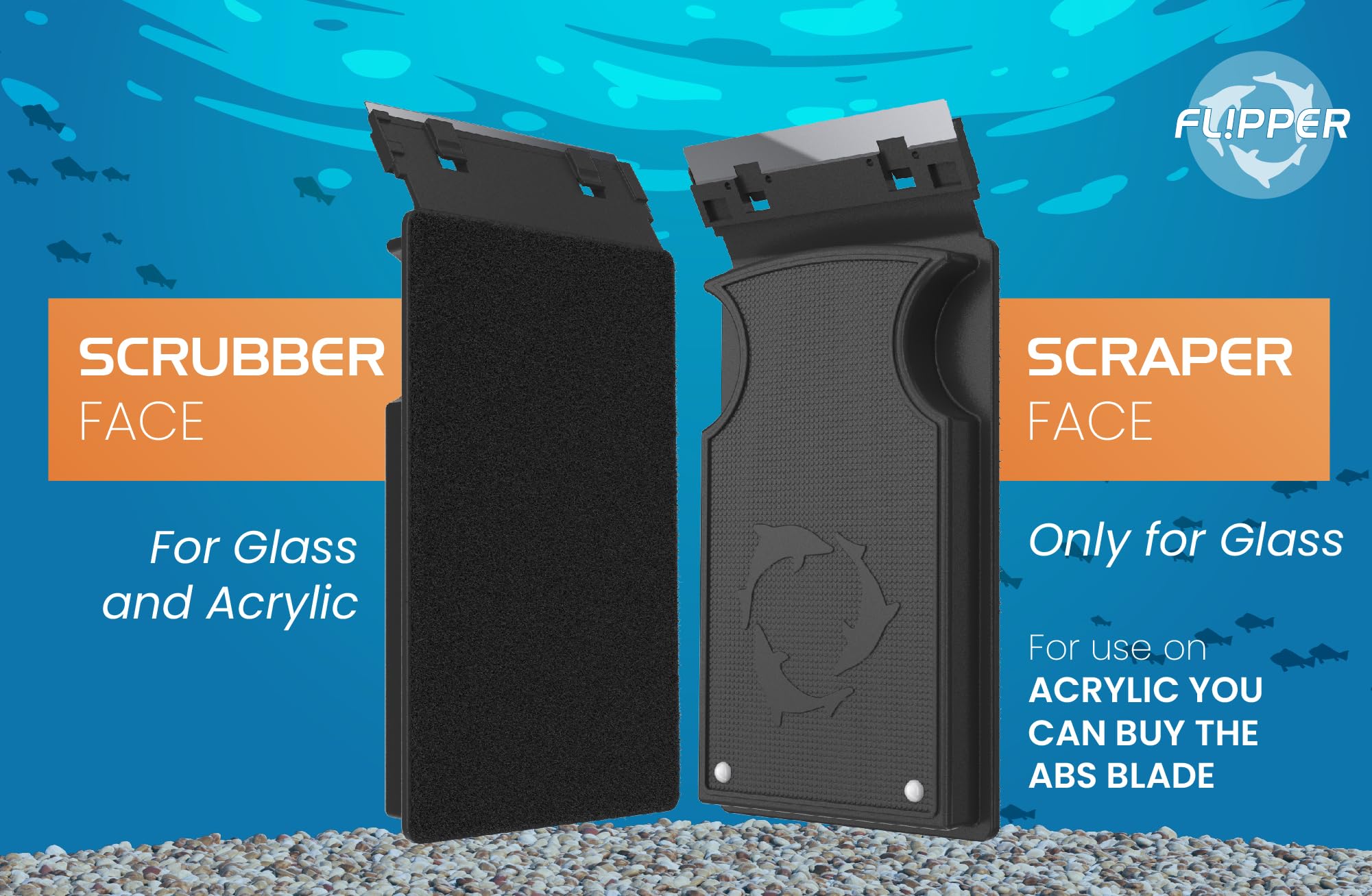Fl!Pper Flipper Magnetic Aquarium Glass Cleaner & Fish Tank Accessories | Effortless Algae Remover For Fish Tank (Max)