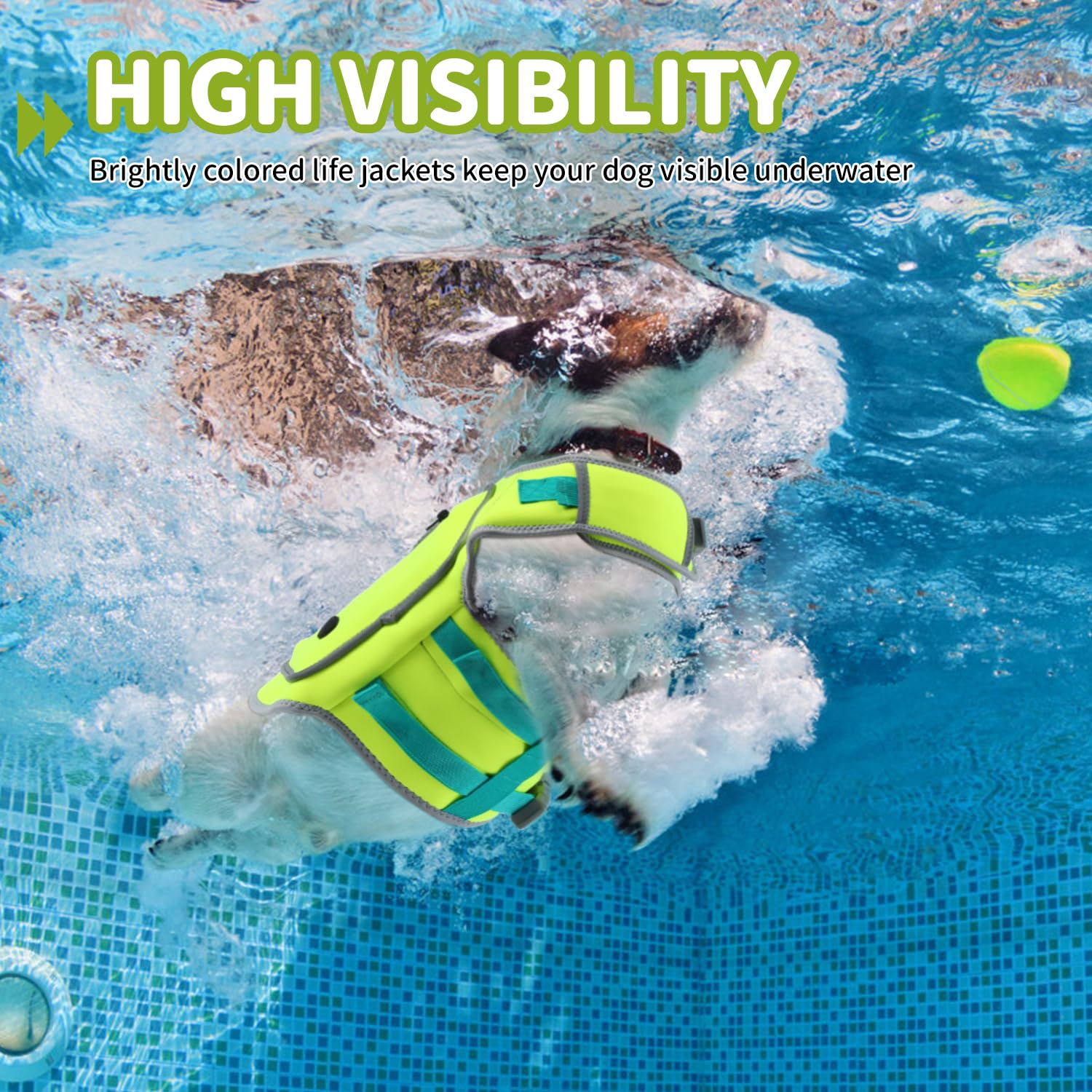 Sheripet Dog Swimming Vest With D-Ring, Lightweight Dog Life Vests For Boating, Reflective Pet Lifejackets Swimsuit Neoprene Dog