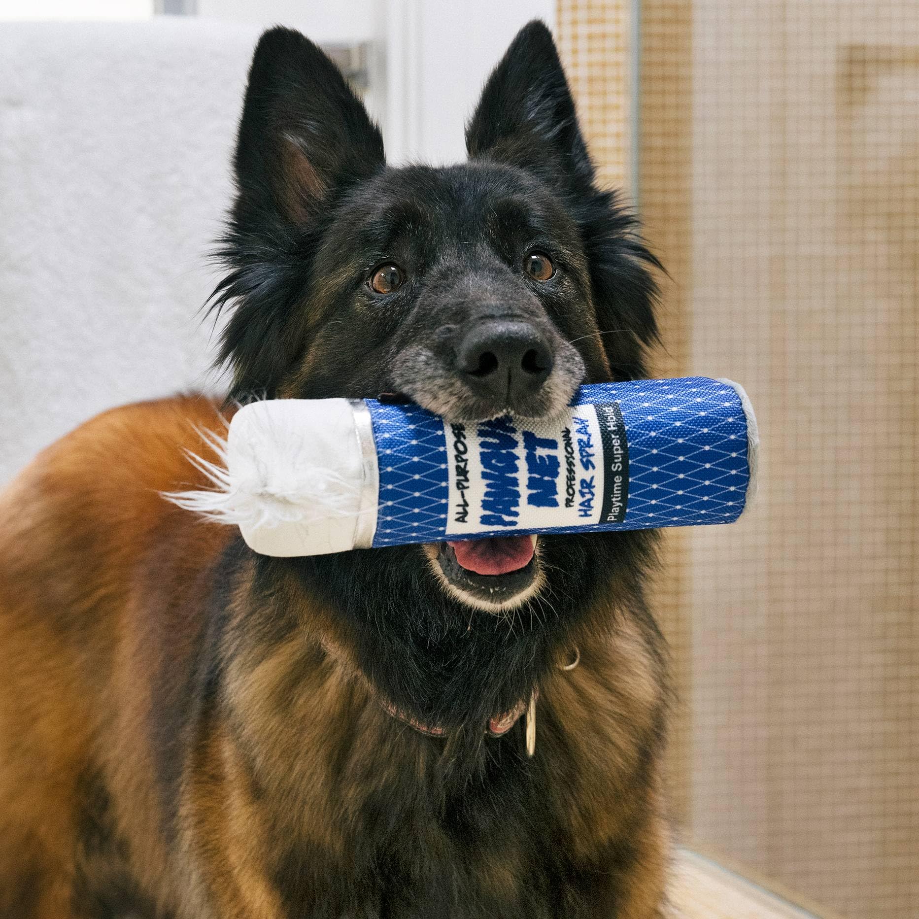P.L.A.Y. Cute Plush Dog Toys - 1980S Classics Themed Durable Squeaker Giggle Stick Chew Toy, Great For Puppies & Small, Medium,
