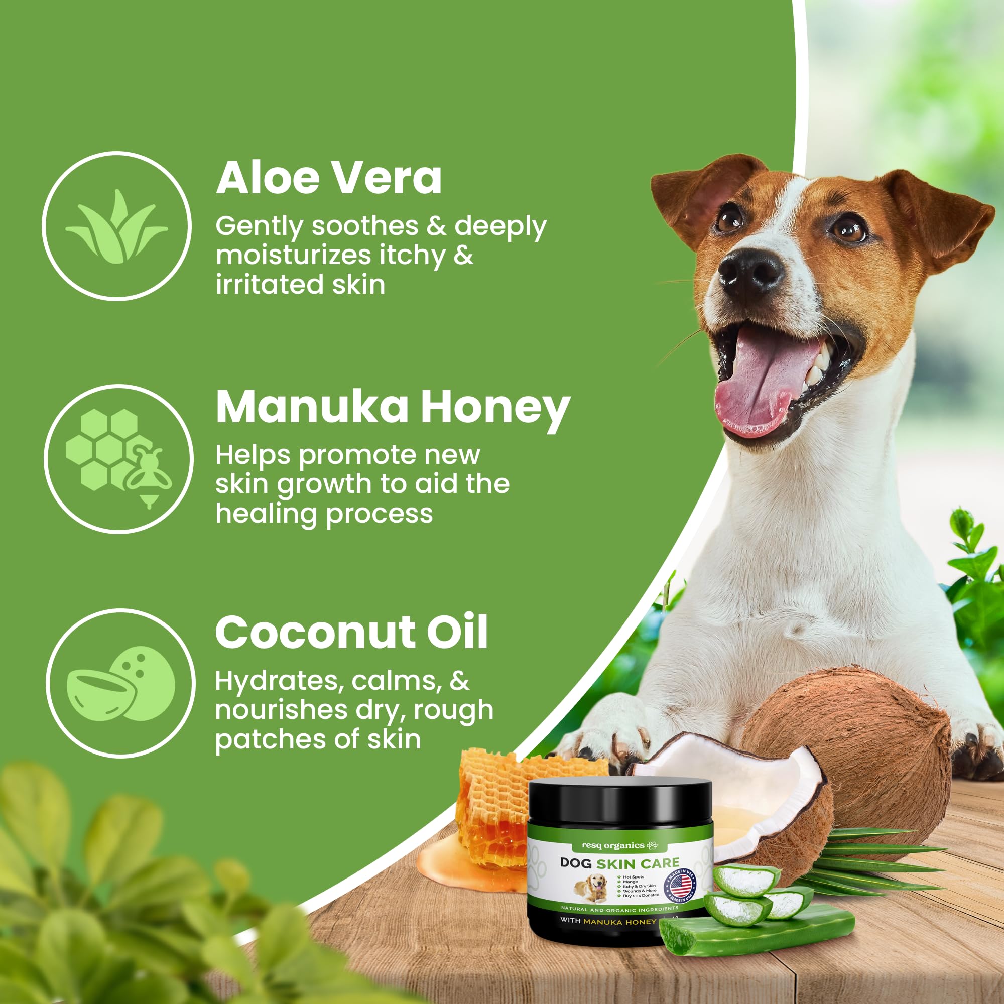 Hot Spot Treatment for Dogs, Cats & Pet Wound Care: Healing Ointment for Pets Itchy Skin Relief, Dry Skin Treatment, Natural All