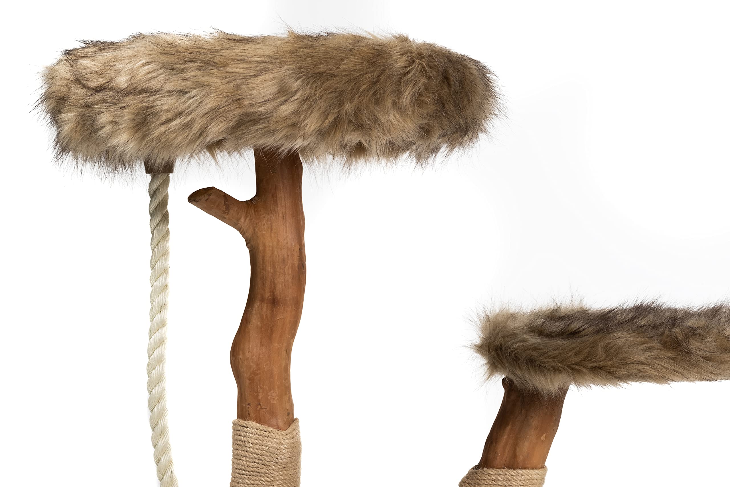 Mau Lifestyle Modern Cat Tree Tower - Natural-Branch Cat Condo & Luxury Wood Cat Scratching Tree - Luxury Cat Gifts By Mau Lifes