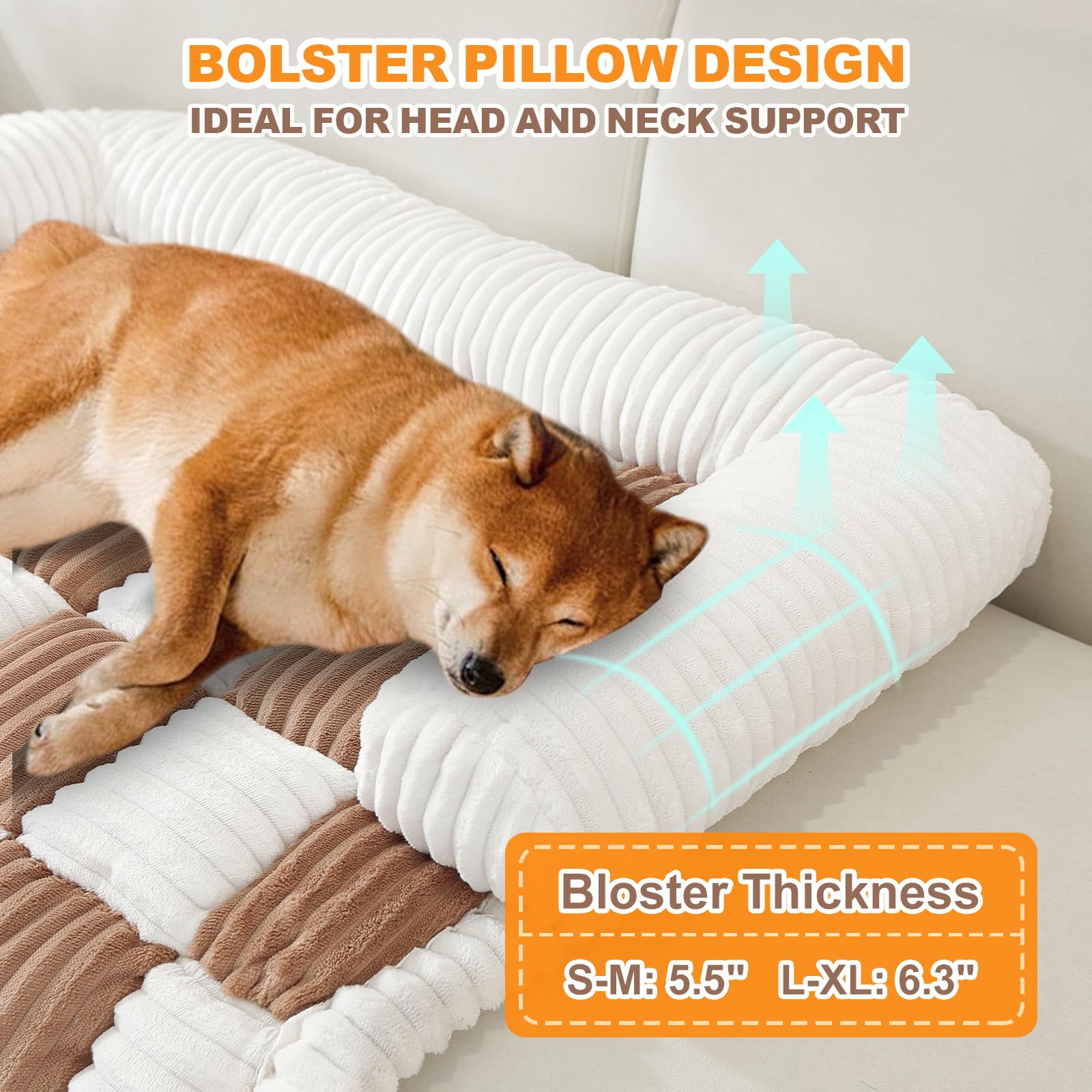 Medium Dog Bed For Couch, Washable Pet Bed Mat, Checkerboard Cozy Plush Sofa Mat, Pet Couch Cover Furniture Protector For Sofa,