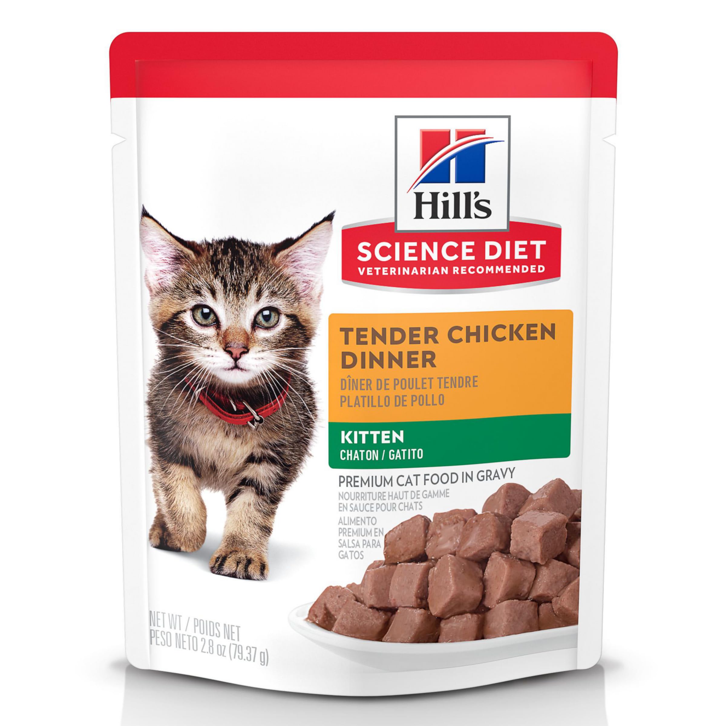 Hill s Science Diet Kitten, Kitten Premium Nutrition, Wet Cat Food, Chicken Stew, 2.8 oz Pouch, Case of 24