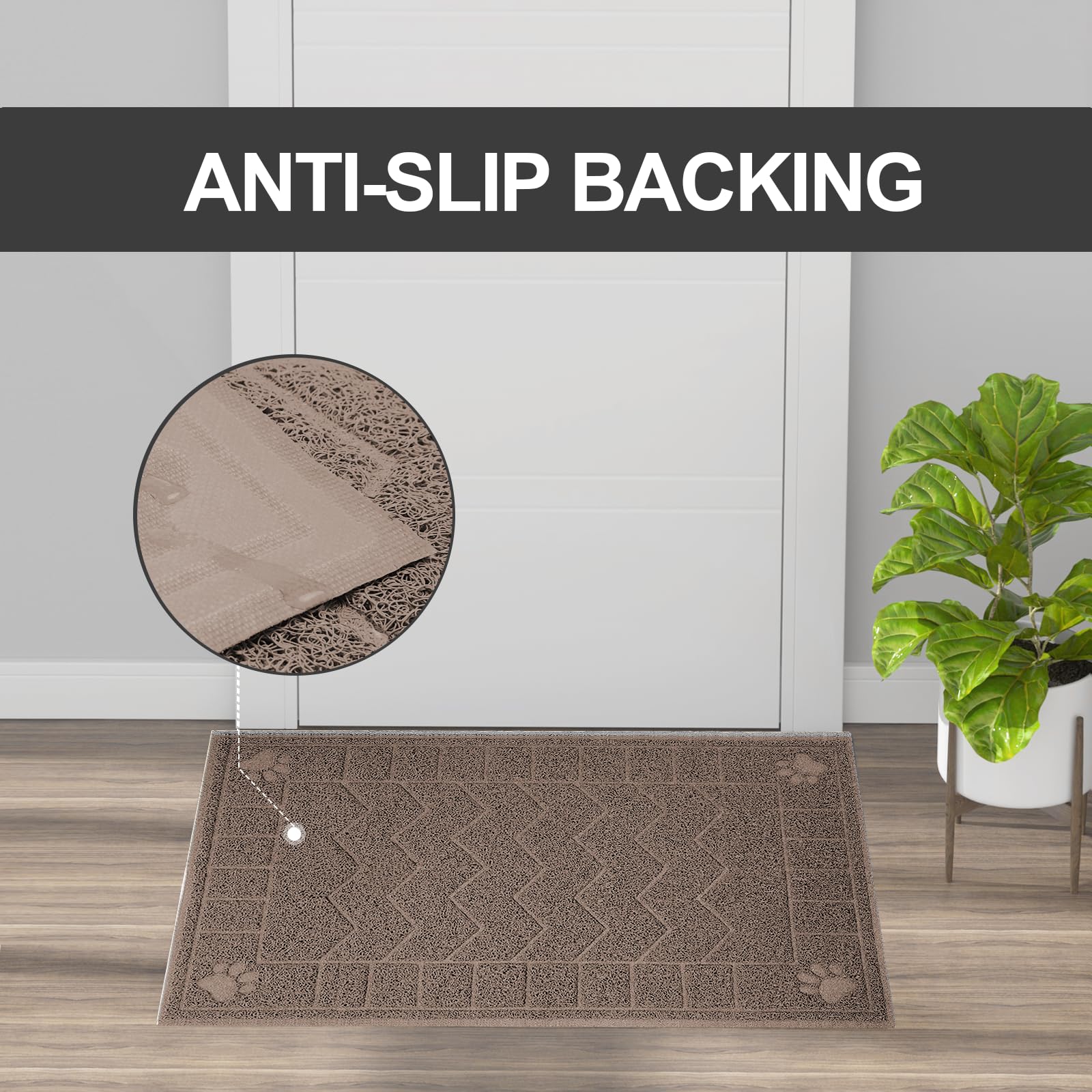 Motsamla Cat Litter Mat, Litter Trapping Mat Soft On Kitty Paws, 35'' X 24'' Kitten Litter Box Mat For Cleaner Floors, Waterproo