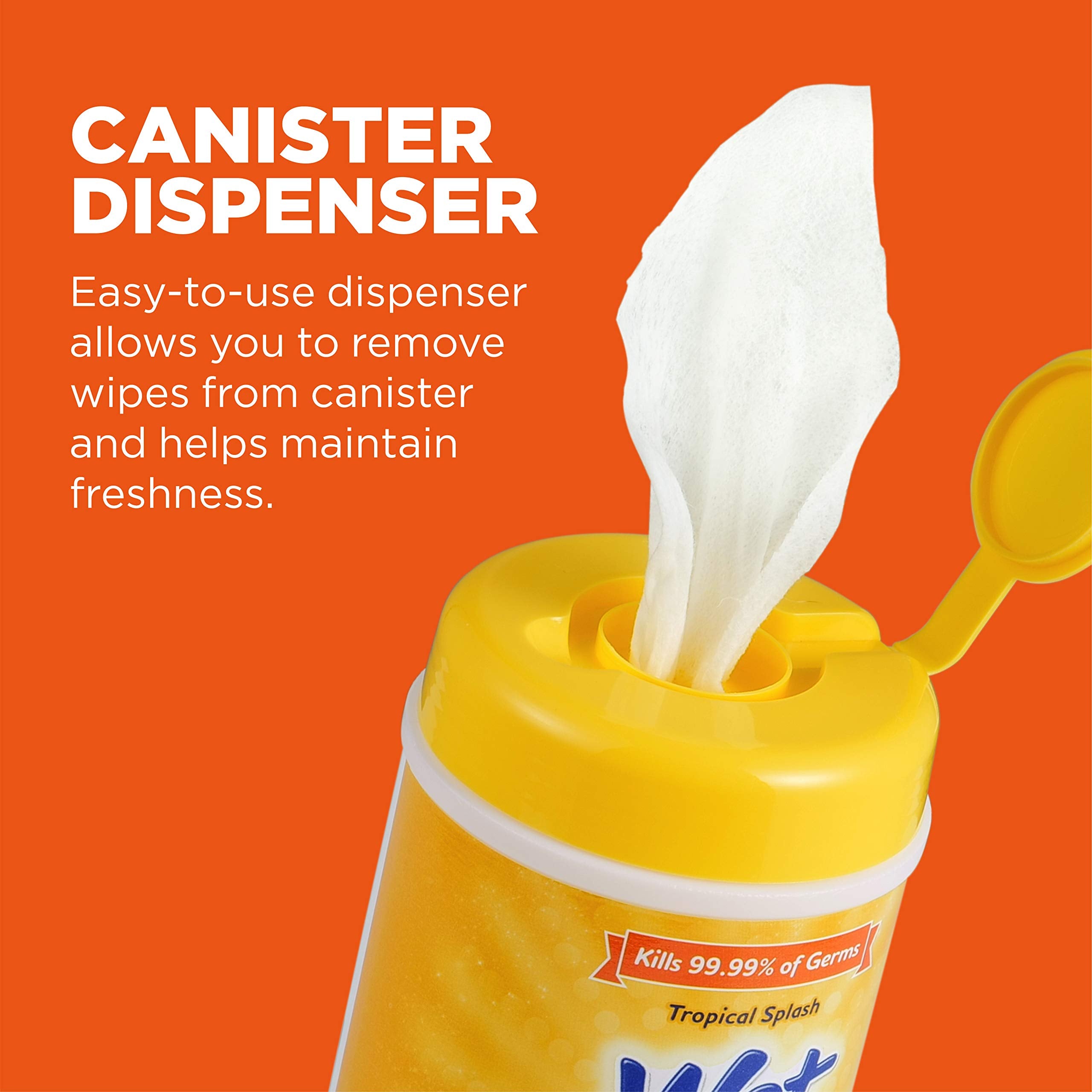 Wet Ones For Pets Multi-Purpose Dog Wipes With Aloe Vera | Dog Wipes For All Dogs In Tropical Splash, Wet Ones Wipes For Paws & All Purpose | 50 Ct Cannister Dog Wipes