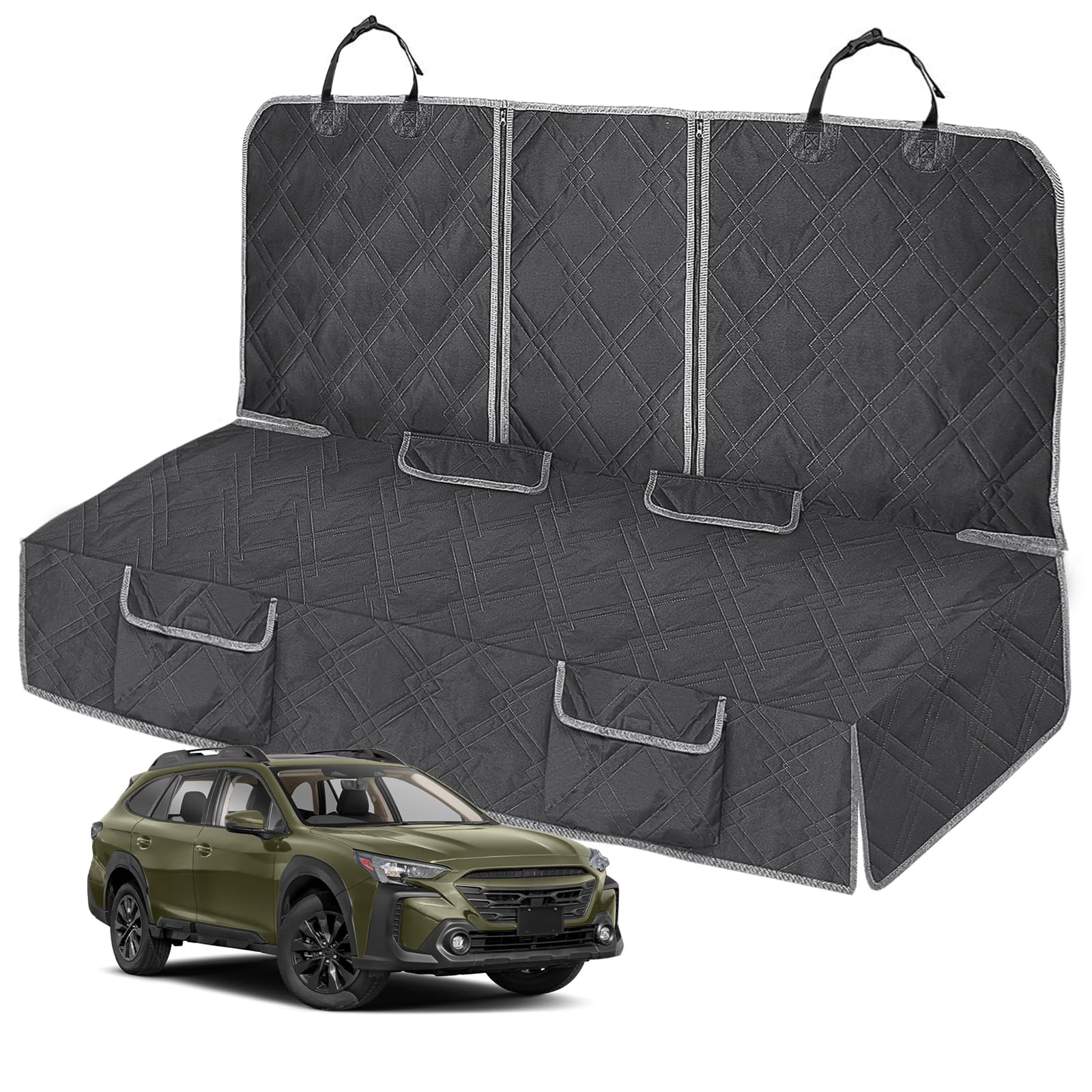 Kistrba Dog Car Seat Cover Compatible With Subaru Outback 2014-2024 2025, Waterproof Pet Bench Seat Cover For Back Seat, 600D He