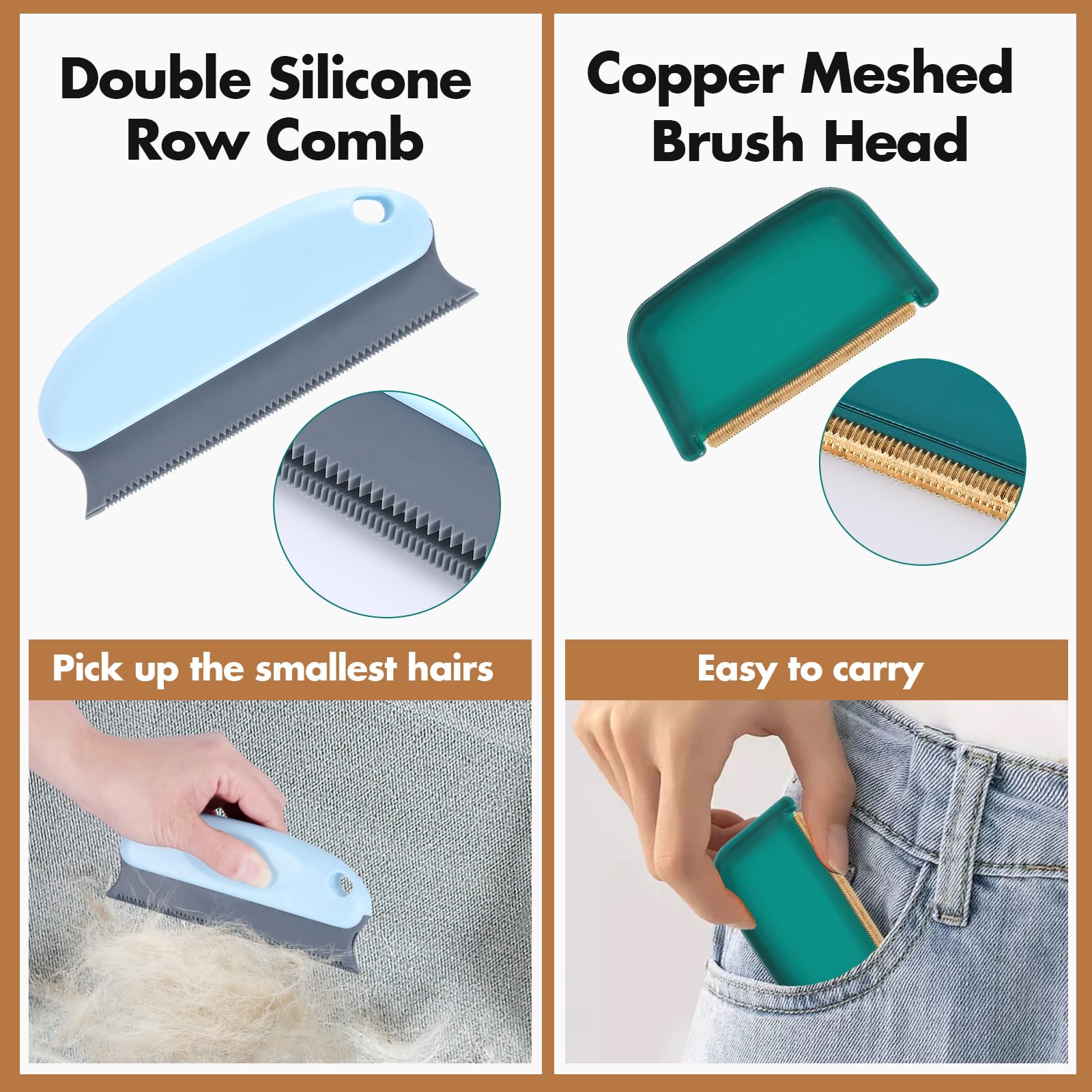 Glyvian 4Pack Pet Hair Remover Dog Cat Hair Remover Stainless Steel Lint Carpet Remover Shaver Portable Fabric Shaver For Furnit