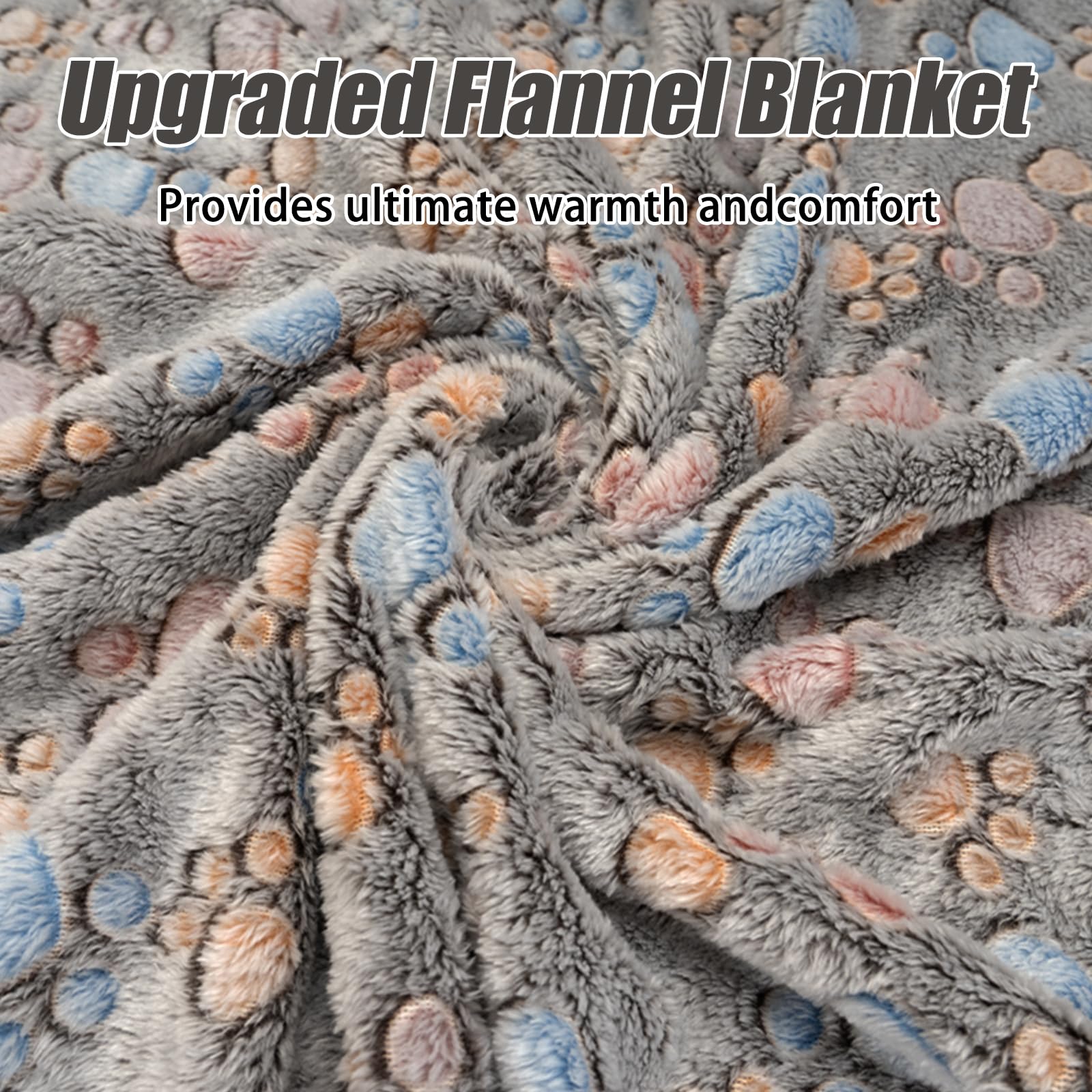 Soft Fuzzy Dog Blanket, Large - Washable Flannel Cow Print, 40 X 31 Inch