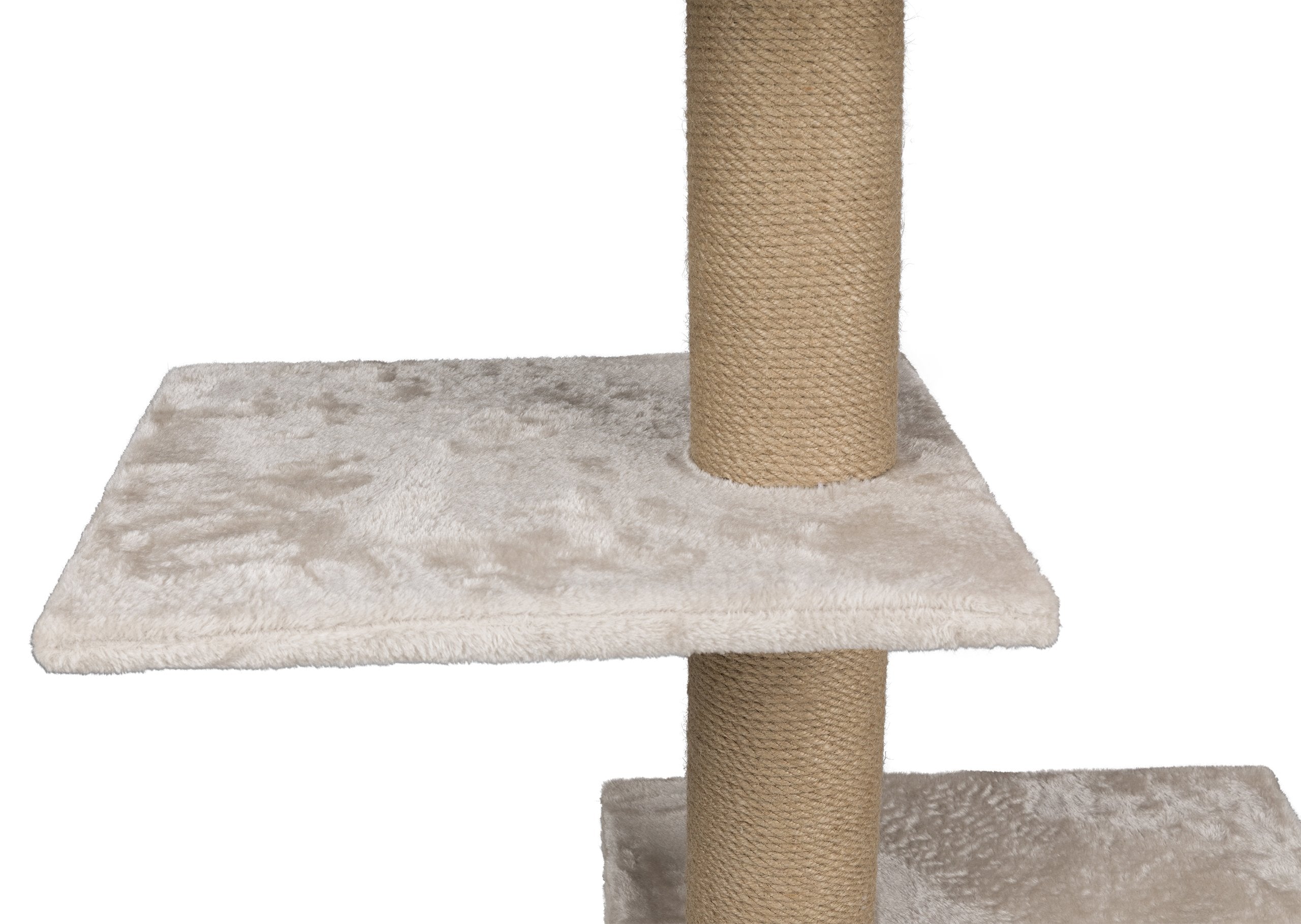 Trixie Dayna 59.8-In Wall Mounted Cat Tree With Scratching Posts, Condo, Hammock, And Two Platforms, Greige-Brown