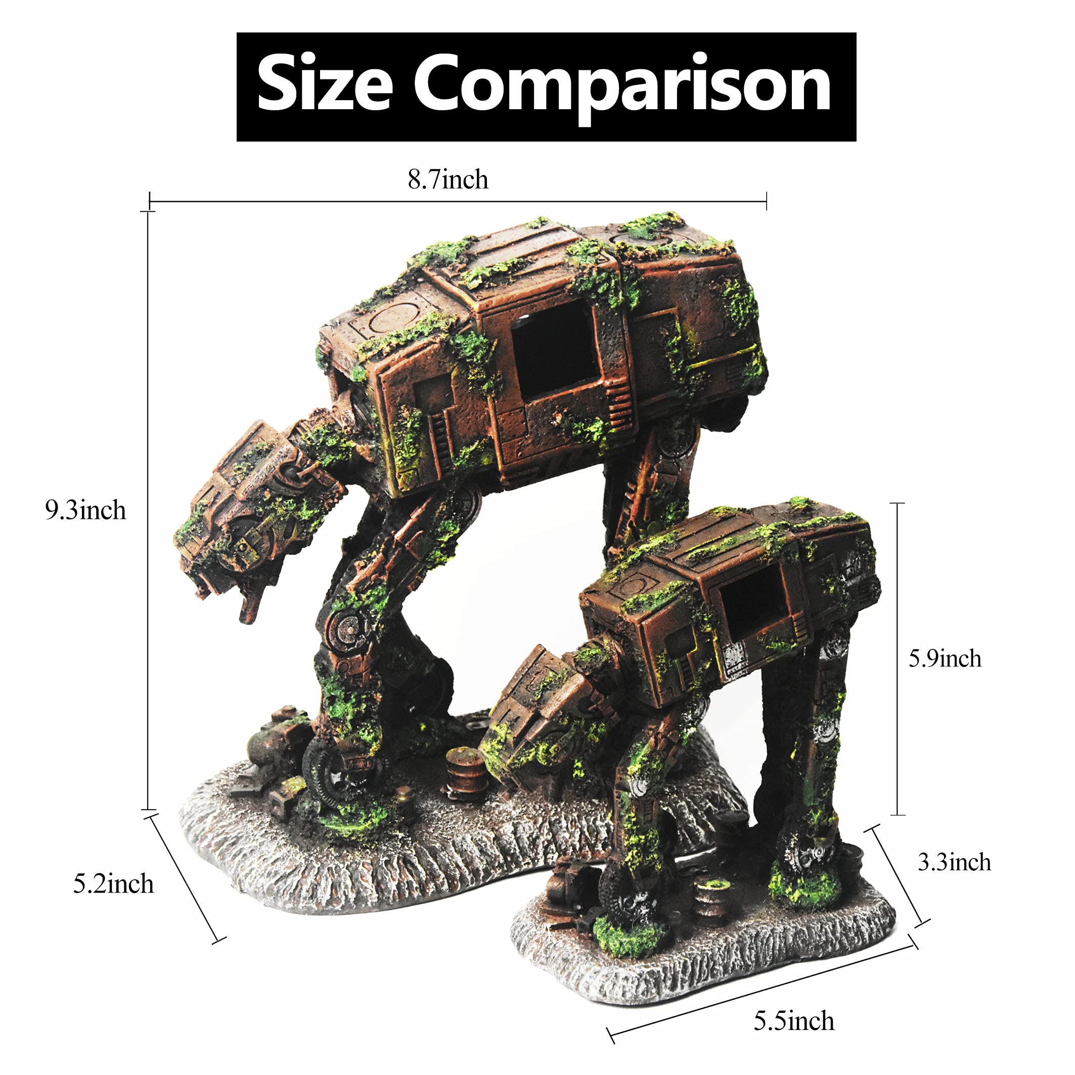 fazhongfa Fish Tank Decorations Star Wars Aquarium Accessories Small to Large Fish Tank Resin Decor for Betta Goldfish Hideouts