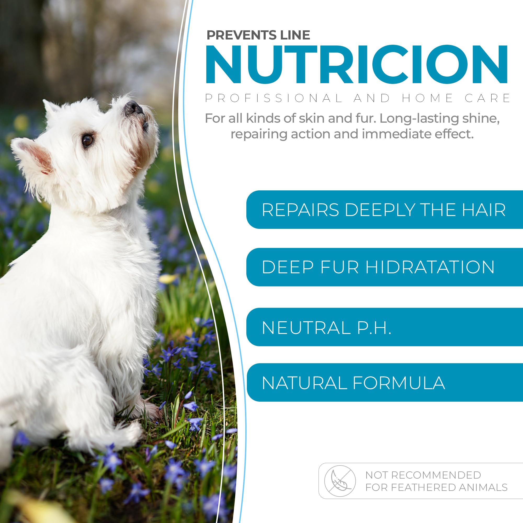 Nutrition Hypoallergenic Conditioner for Pets - Fur Detangling, Nourishment & Hydration, All Ages Pet Grooming Products, Horse,