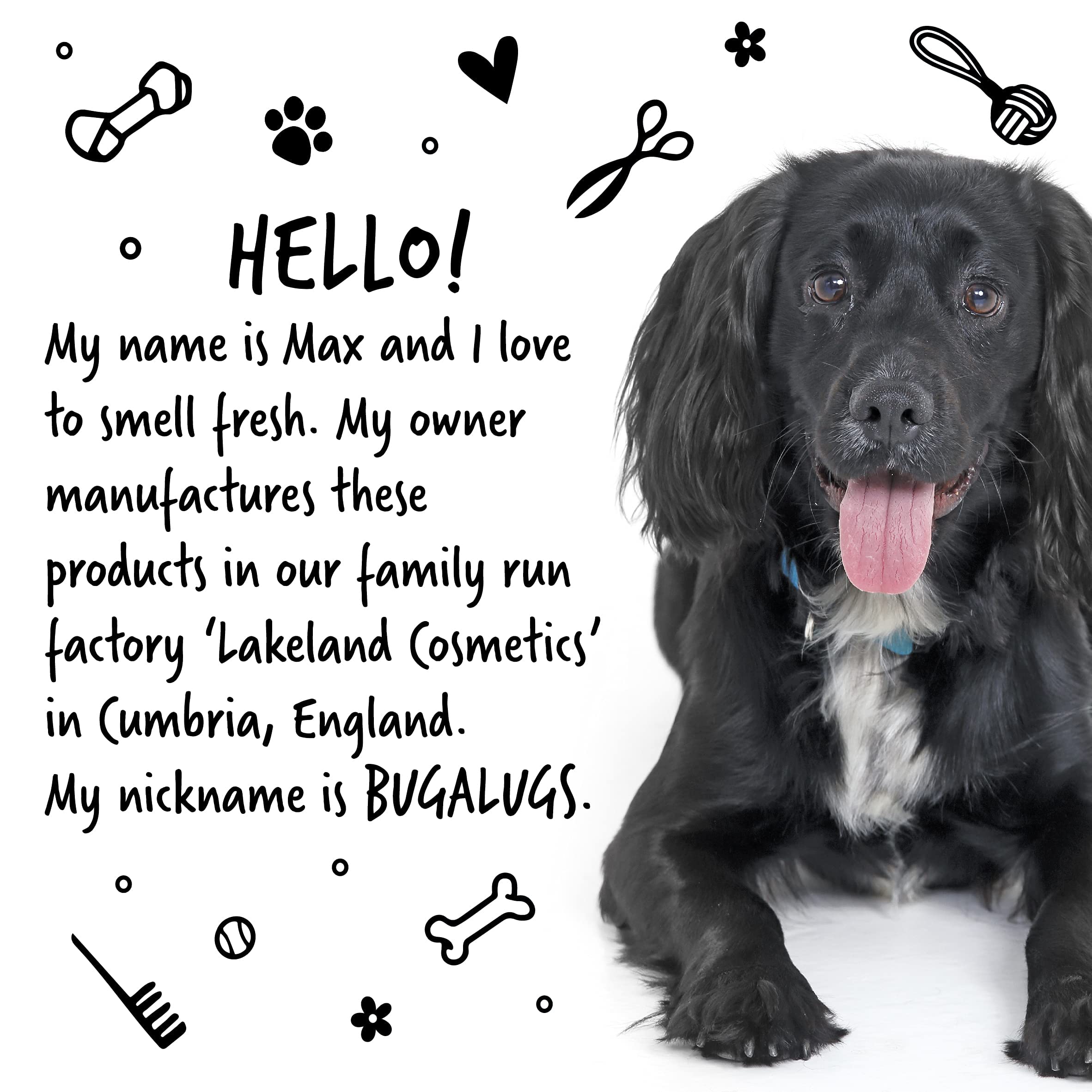 Dog Shampoo By Bugalugs Lavender & Chamomile 4 In 1 Dog Grooming Shampoo Products For Smelly Dogs With Fragrance, Best Puppy Shampoo, Vegan Pet Shampoo & Conditioner