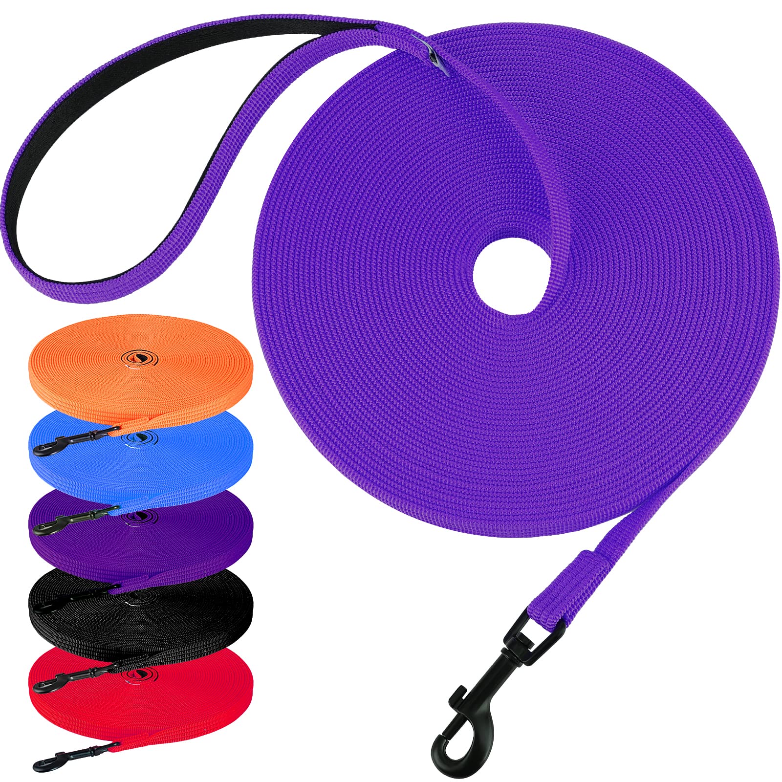 Lynxking Dog Training Leash Long Obedience Recall Agility Leash 15Ft 30Ft 50Ft Tracking Lead Perfect For Training Play Camping And Backyard