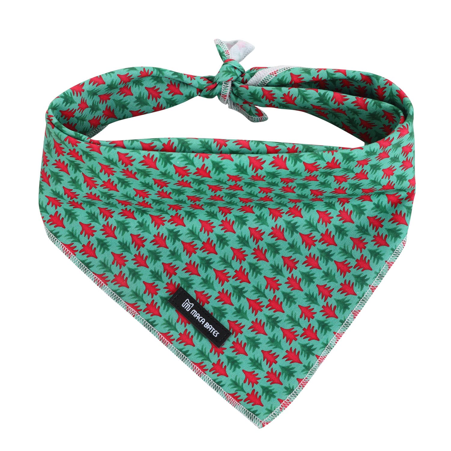 Maca Bates Christmas Dog Collar With Bow Tie & Flower Tie, Dog Bandana For Small Medium Large Dogs,Elk Christmas Tree Winter Dog