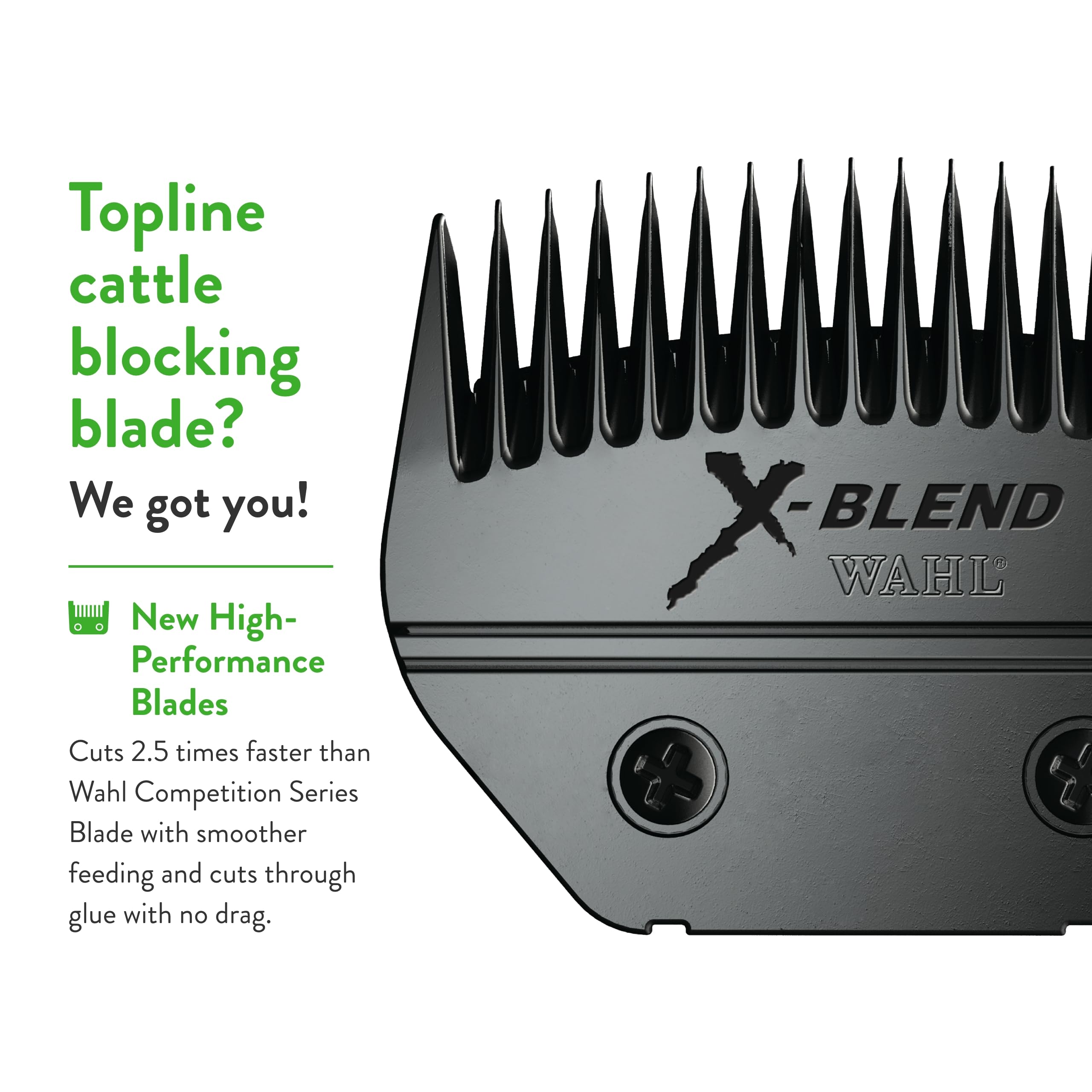 Wahl Professional Animal X-Blend Ultimate Competition Series Detachable Blade For Cattle And Sheep (2450-500)