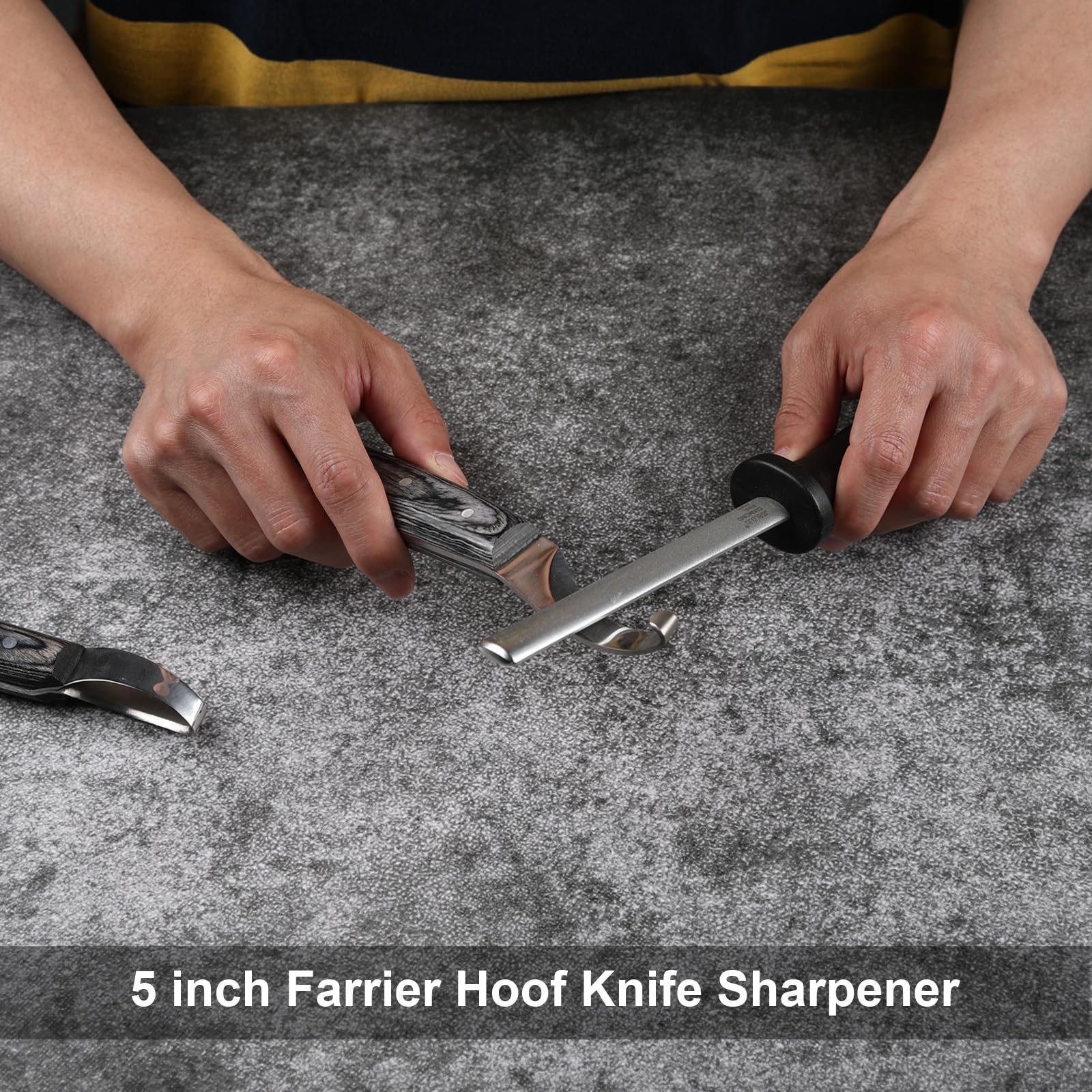 Docdciy 5 Inch Hoof Knife Sharpener, Farrier Tools,Farrier Tool With 800 Grit Diamond Abrasives,Coated To Keep Hoof Knives Sharp