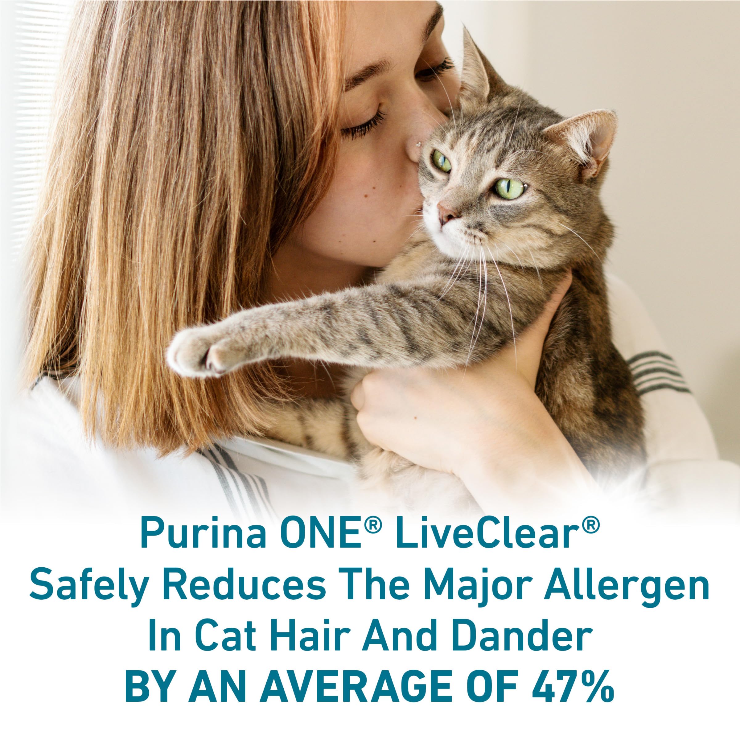 Purina ONE LiveClear Cat Food - Allergen-Reducing Dry Formula with Real Chicken, 3 lb Bag
