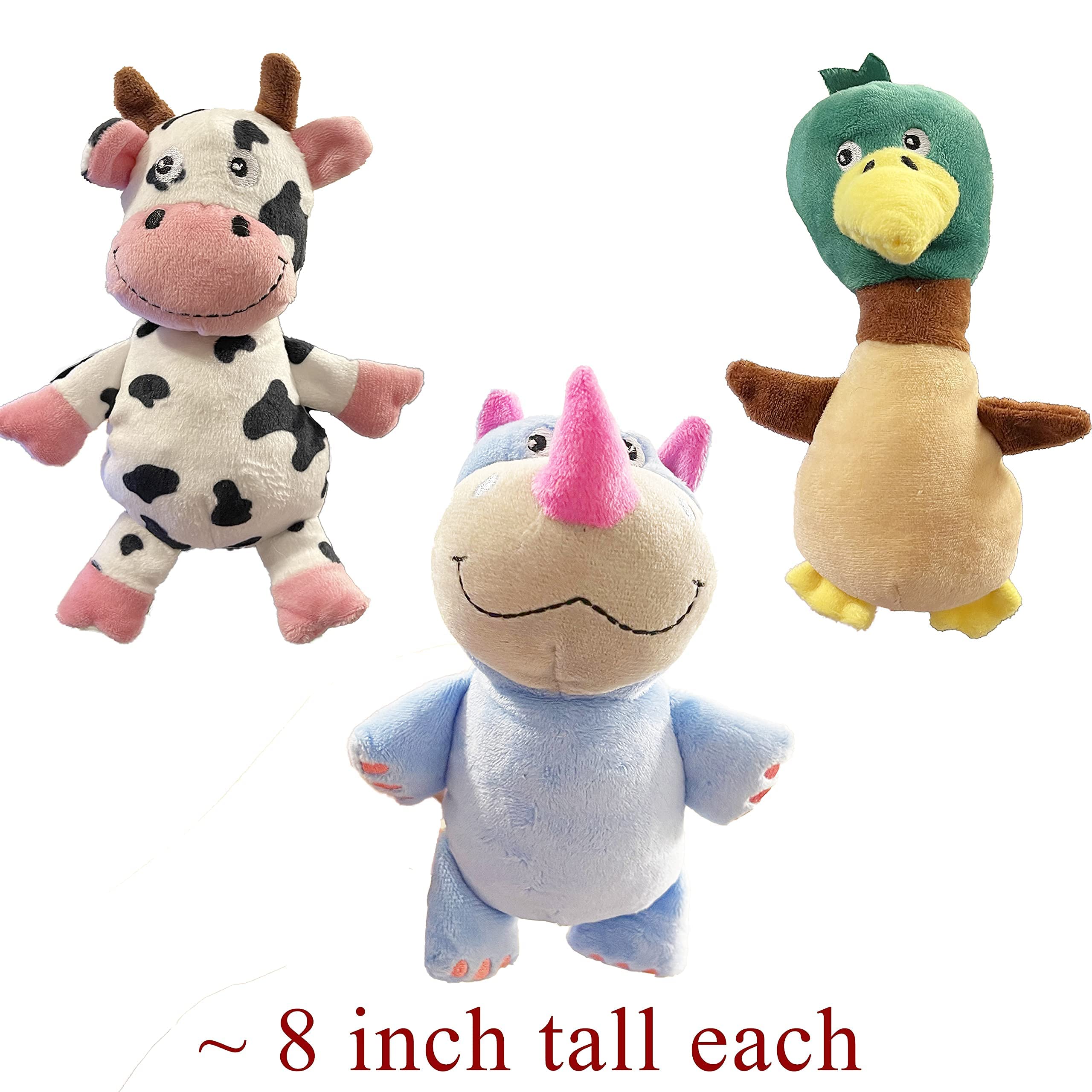Jalousie 6 Pack Dog Squeaky Toys Dog Chew Toys Animal Character Dog Plush Toys For Fetch Toss Interactive Play Durable