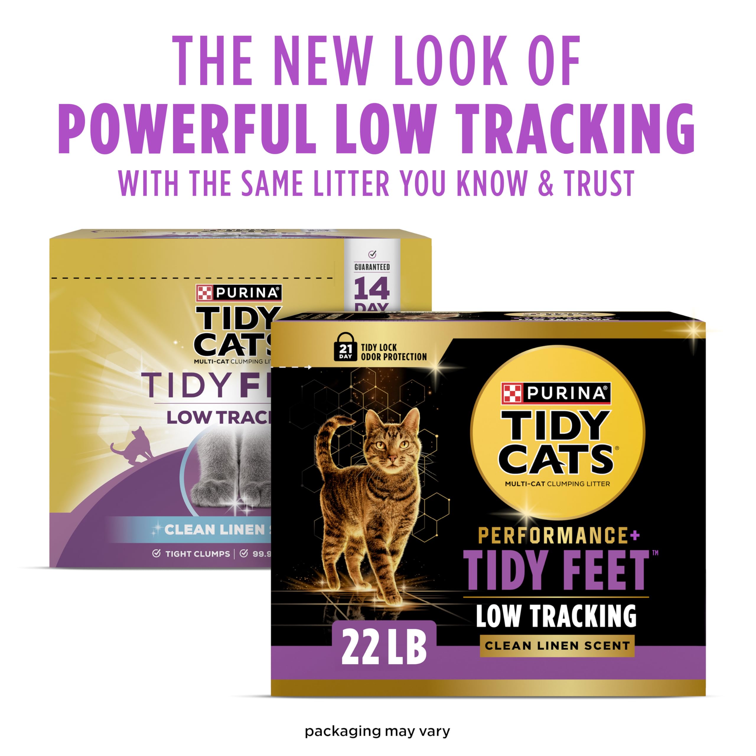 Purina Tidy Cats Tidy Feet Clumping Low Tracking Cat Litter with Odor Control - Unscented - 22 lb. Box